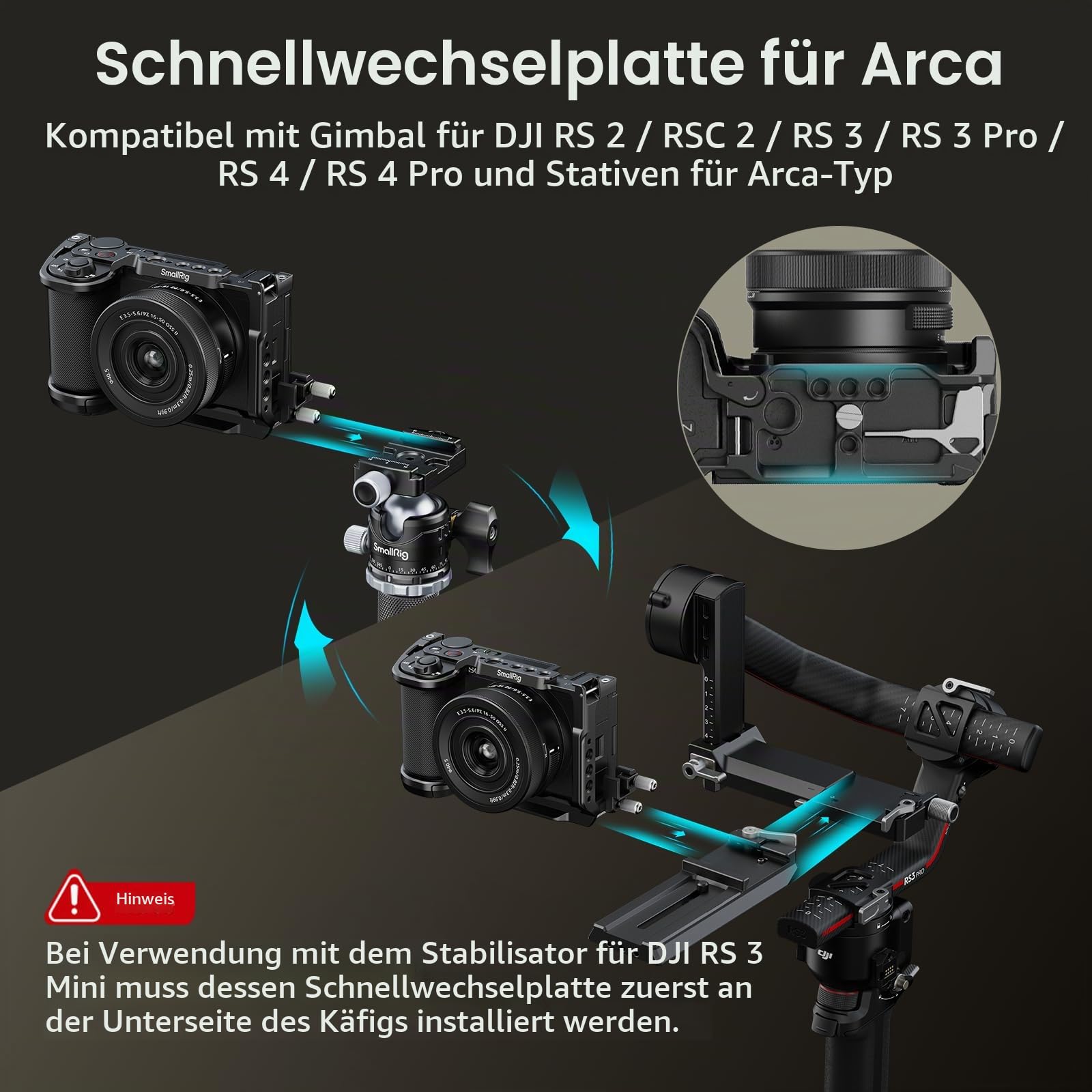 smallrig-zv-e10-ii-cage-kit-4867-f-r-sony-alpha-zv-e10-ii-mit-hdmi-kabelklemme-u image 7