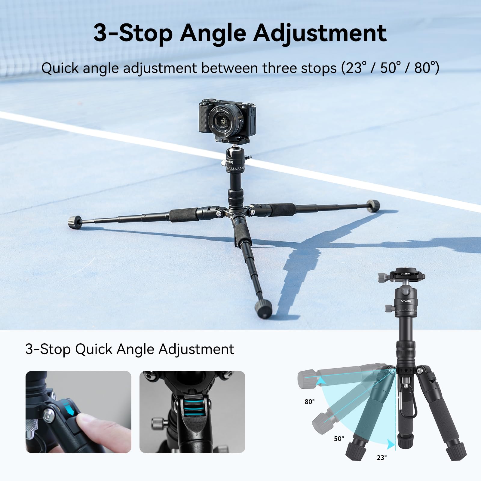 smallrig-4289-vt-20-aluminium-mini-stativ-52-cm-mit-360-kugelkopf image 7