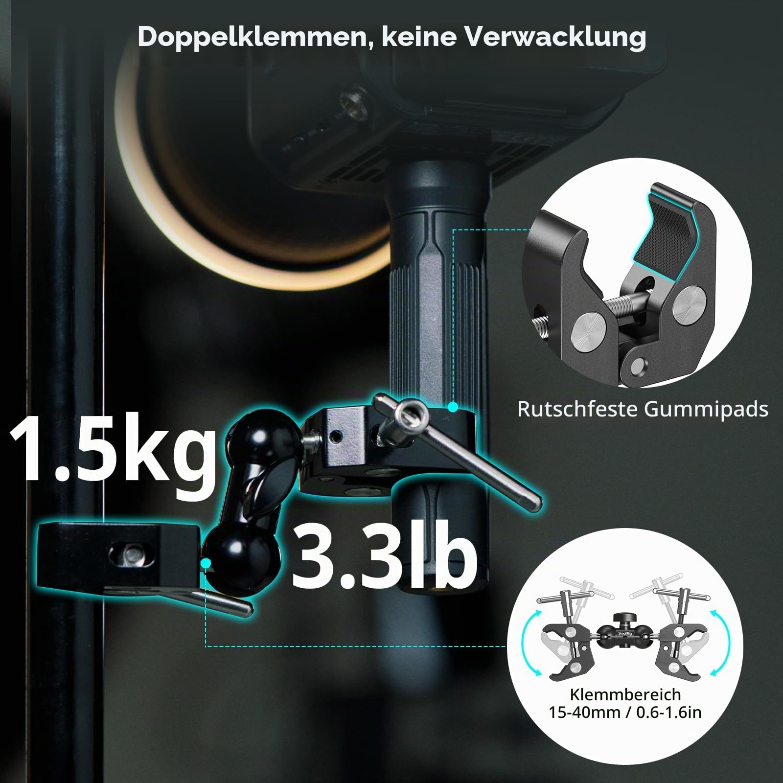 smallrig-5331-verstellbare-doppelklemmhalterung-15-40-mm image 2