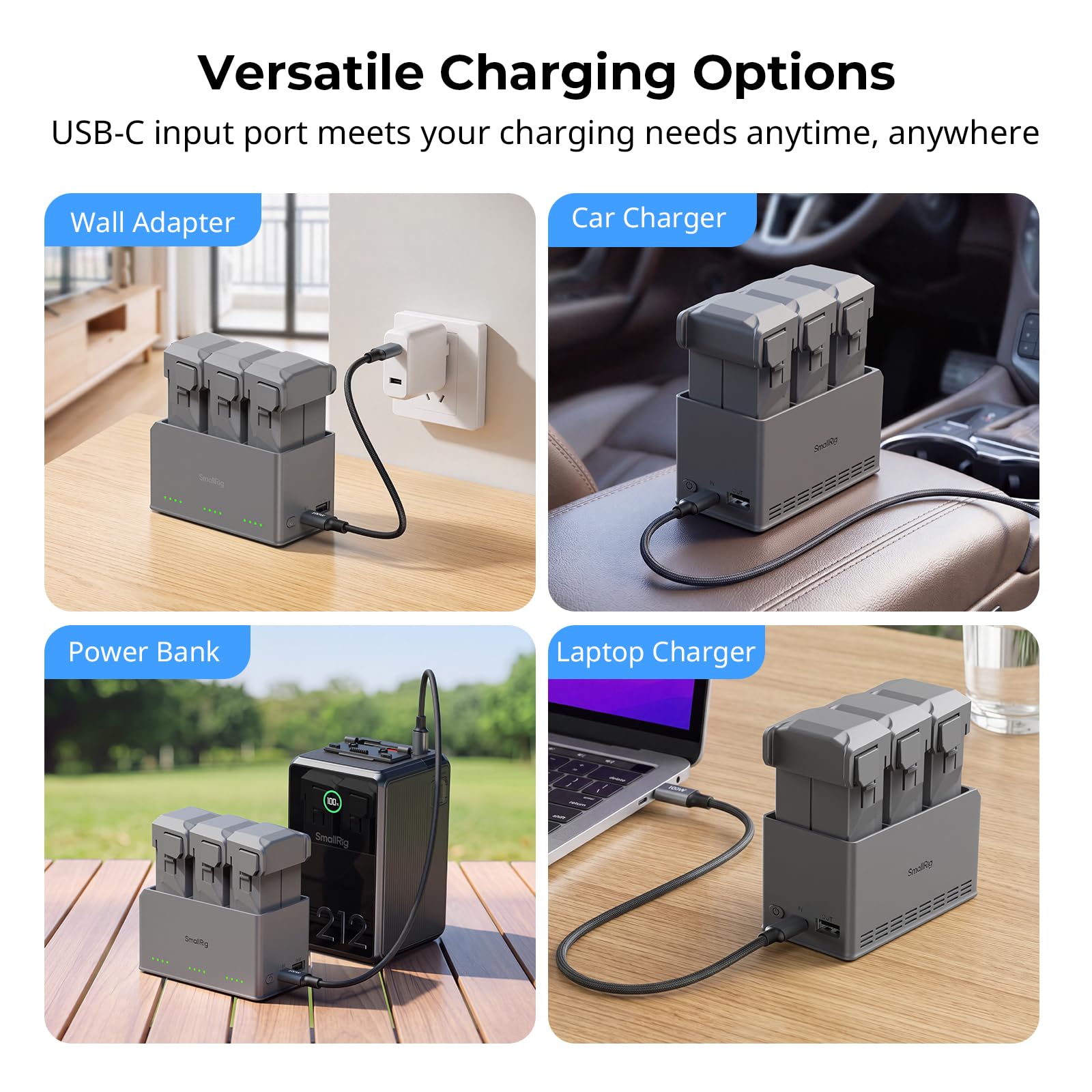smallrig-100w-3-kanal-akkuladeger-t-f-r-dji-mini-5-pro-4-pro-3-pro-3-6502 image 8