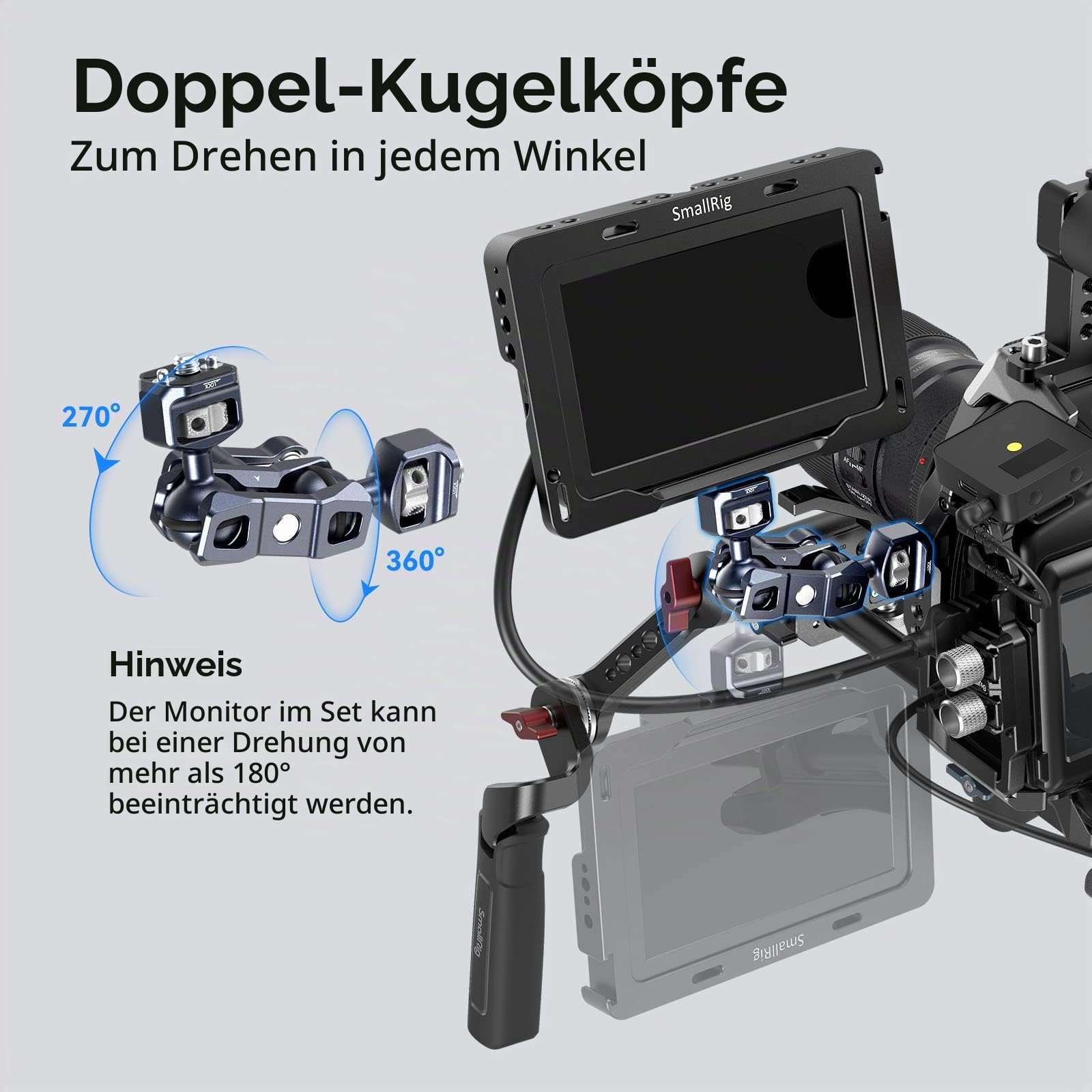 smallrig-magic-arm-3874-360-gelenkarm-5-5kg-mit-arri-3-8-und-1-4-20 image 2