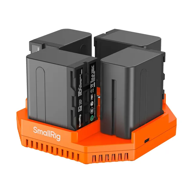 smallrig-4834-4-kanal-pd-100w-ladeger-t-mit-4x-np-f970-7800mah-akku image 1