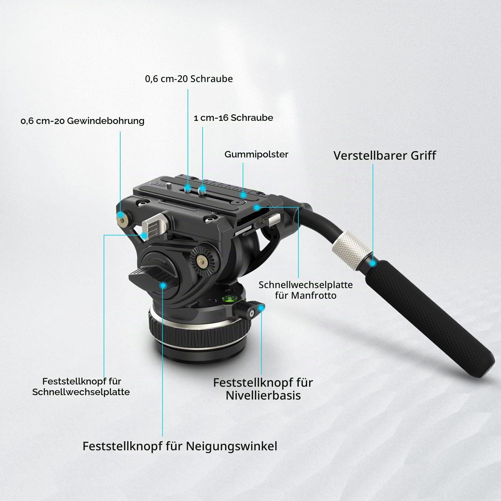 smallrig-dh10-4165-fluid-videokopf-10-kg-mit-schnellwechselplatte-f-r-rs-2-rs-3 image 7