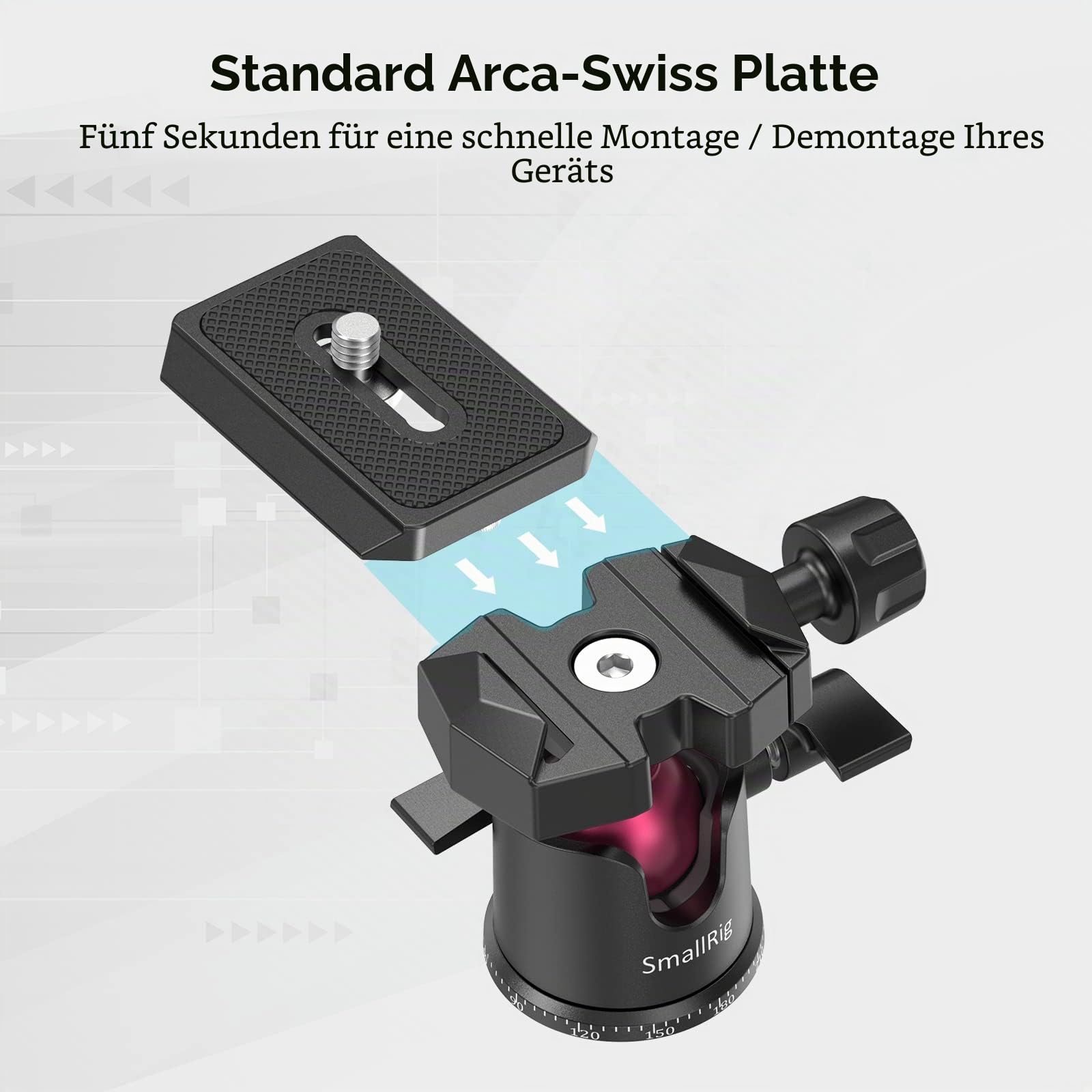 smallrig-mini-stativ-but2664-aluminium-mit-360-kugelkopf-und-arca-platte image 5