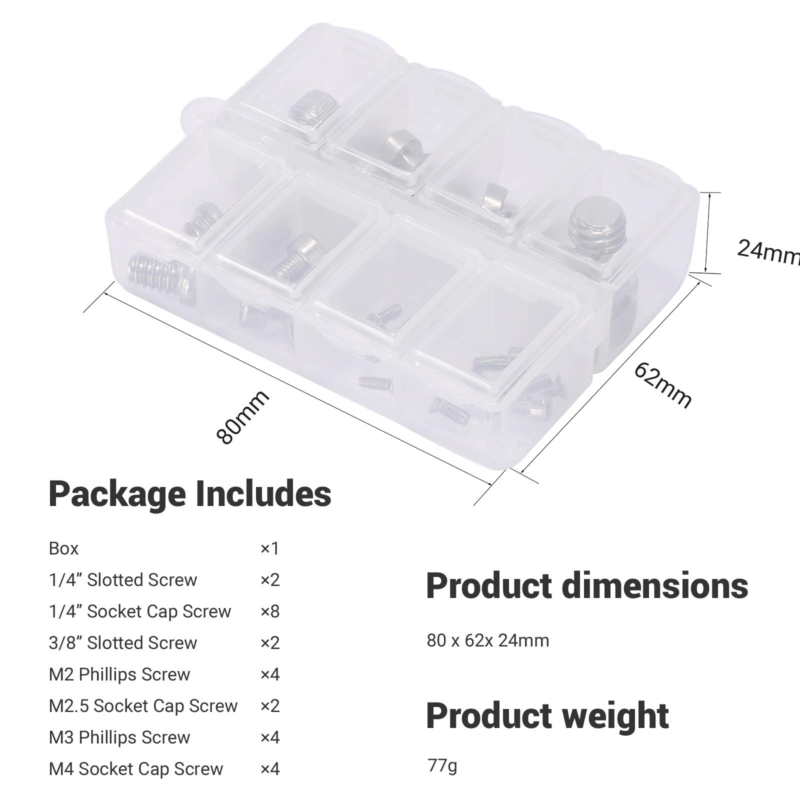 smallrig-2326-schraubensatz-26-teilig-1-4-3-8-m2-m4-mit-box image 8
