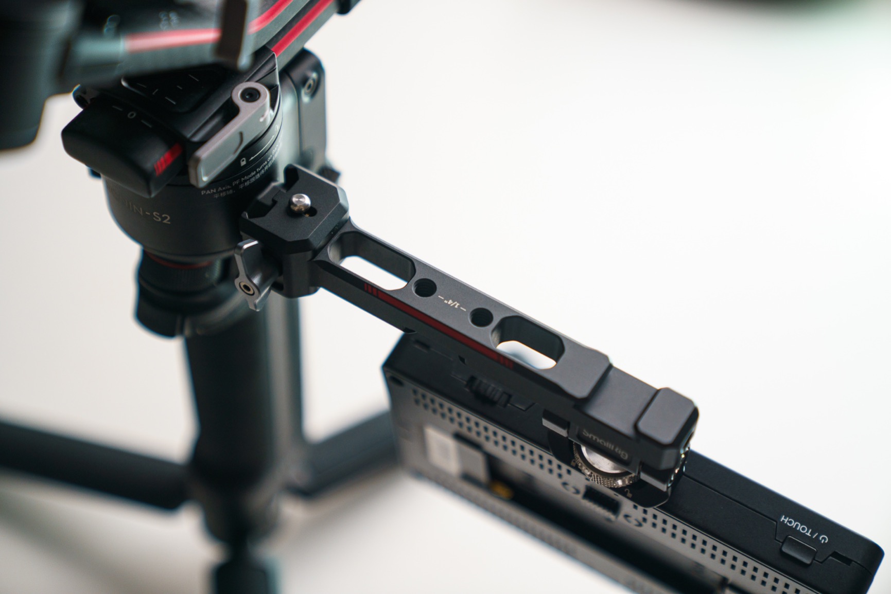 Endlich Monitor sauber am Gimbal