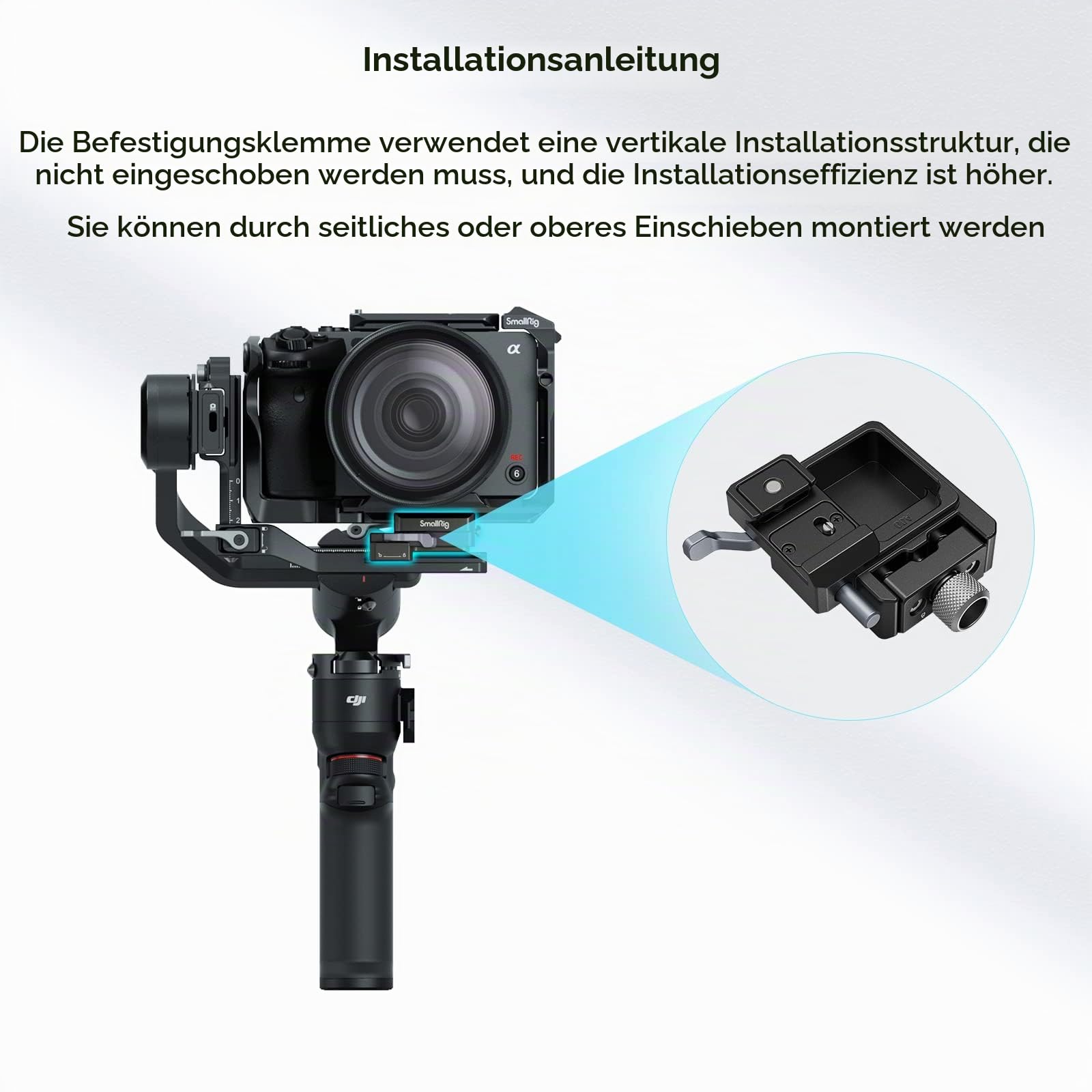 smallrig-4195-schnellspannklemme-mount-clamp-f-r-dji-rs-3-mini-mit-arca-aufnahme image 4