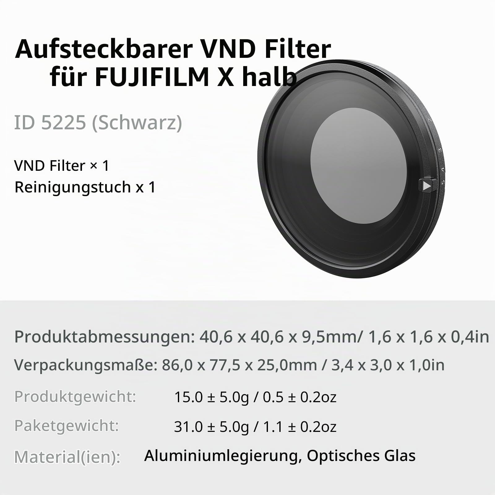 smallrig-magnetischer-vnd-filter-nd2-nd32-f-r-fujifilm-x-half-schwarz-5225 image 8