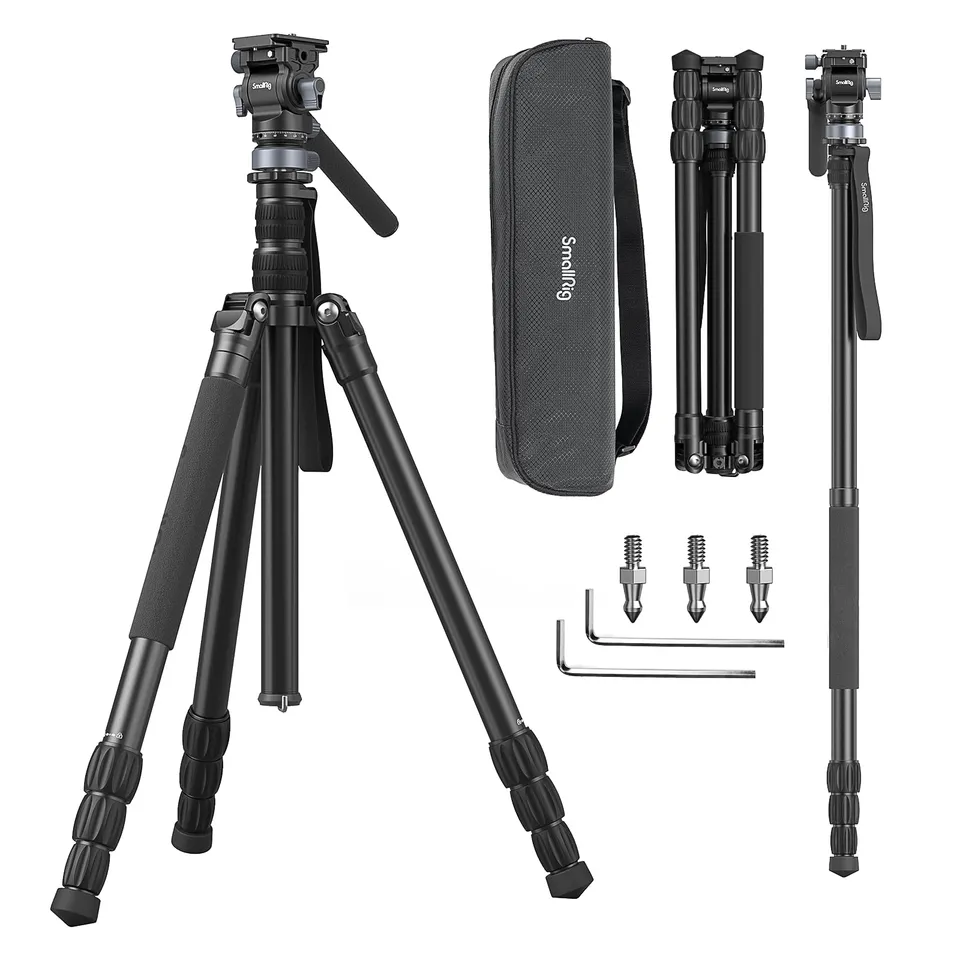 smallrig-freeblazer-ct190-4319-72-zoll-video-stativ-mit-fluidkopf-und-einbeinsta image 1