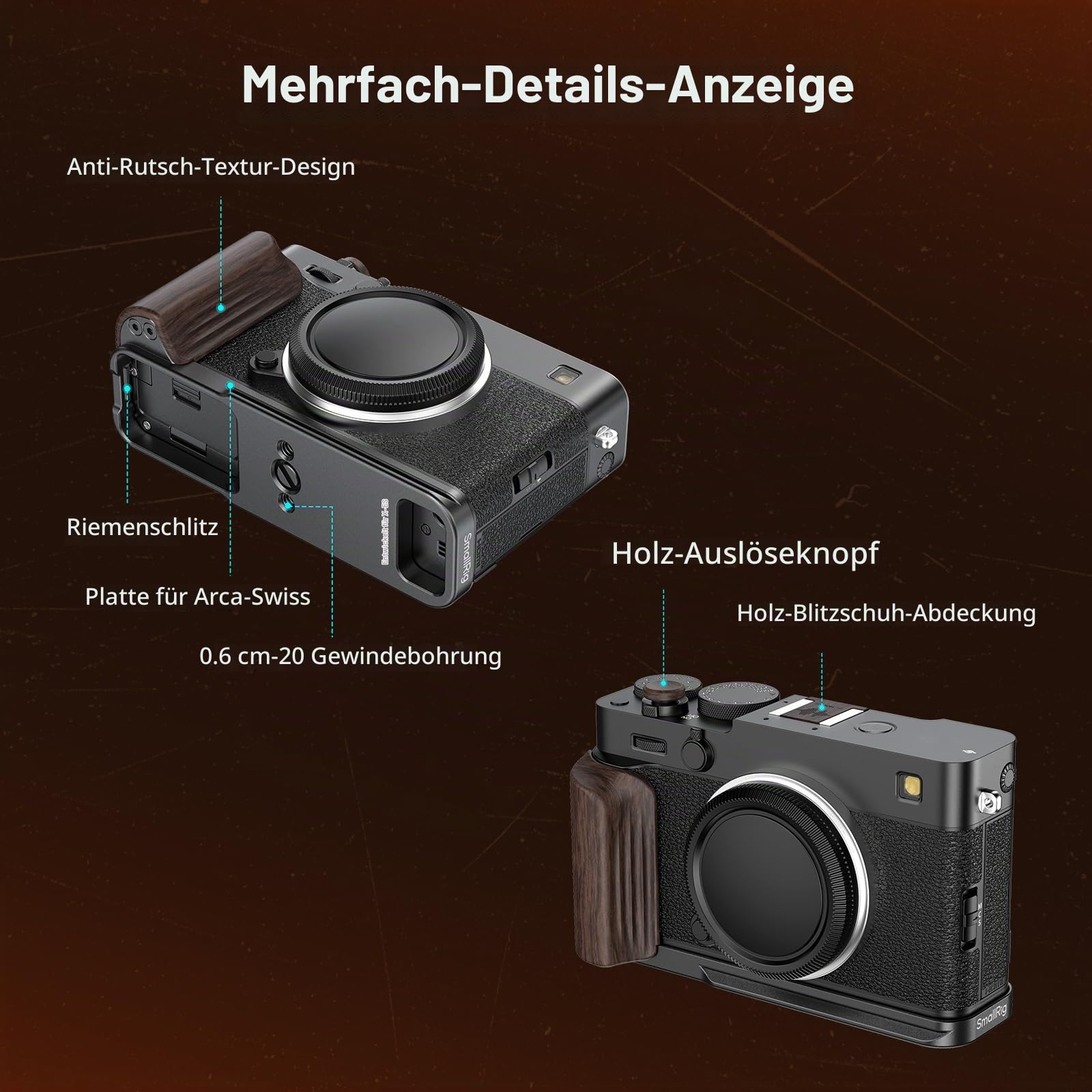 smallrig-6237-ebenholz-l-griff-schwarz-f-r-fujifilm-x-e5-mit-arca-platte image 7