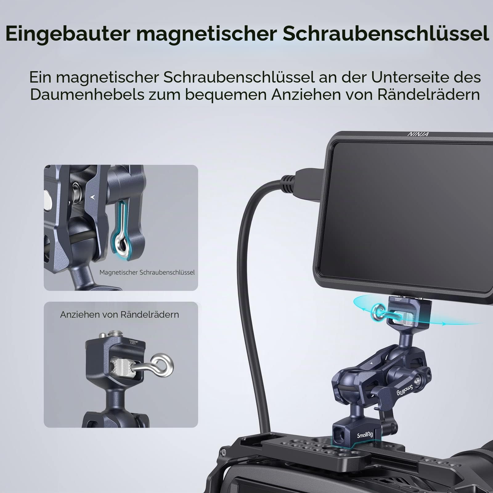 smallrig-3875-magic-arm-mit-nato-klemme-und-1-4-20-schraube-gelenkarm-f-r-monito image 5