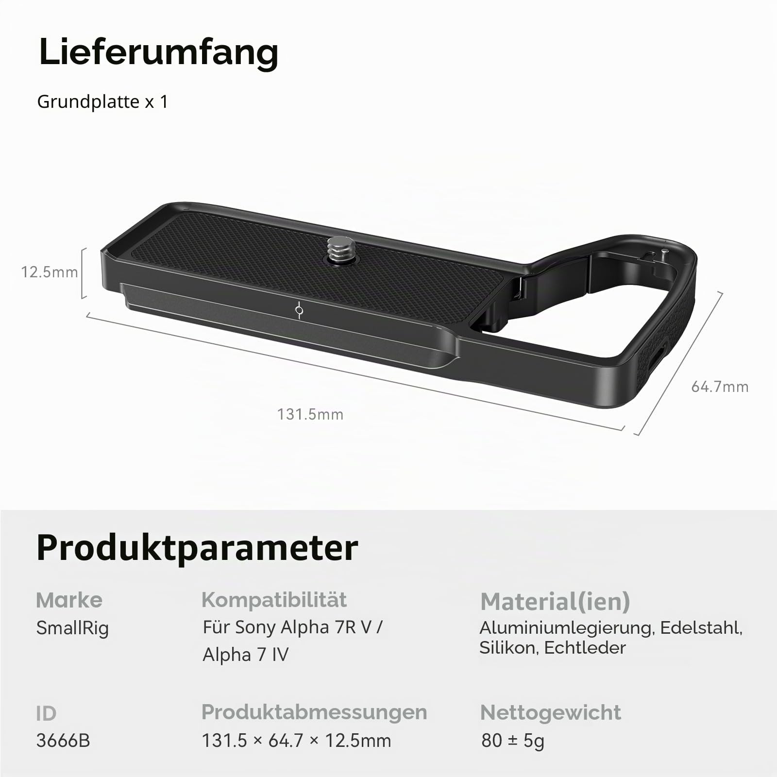 smallrig-baseplate-3666b-f-r-sony-a7-v-a7-iv-a7r-v-a7s-iii-mit-arca-swiss image 8