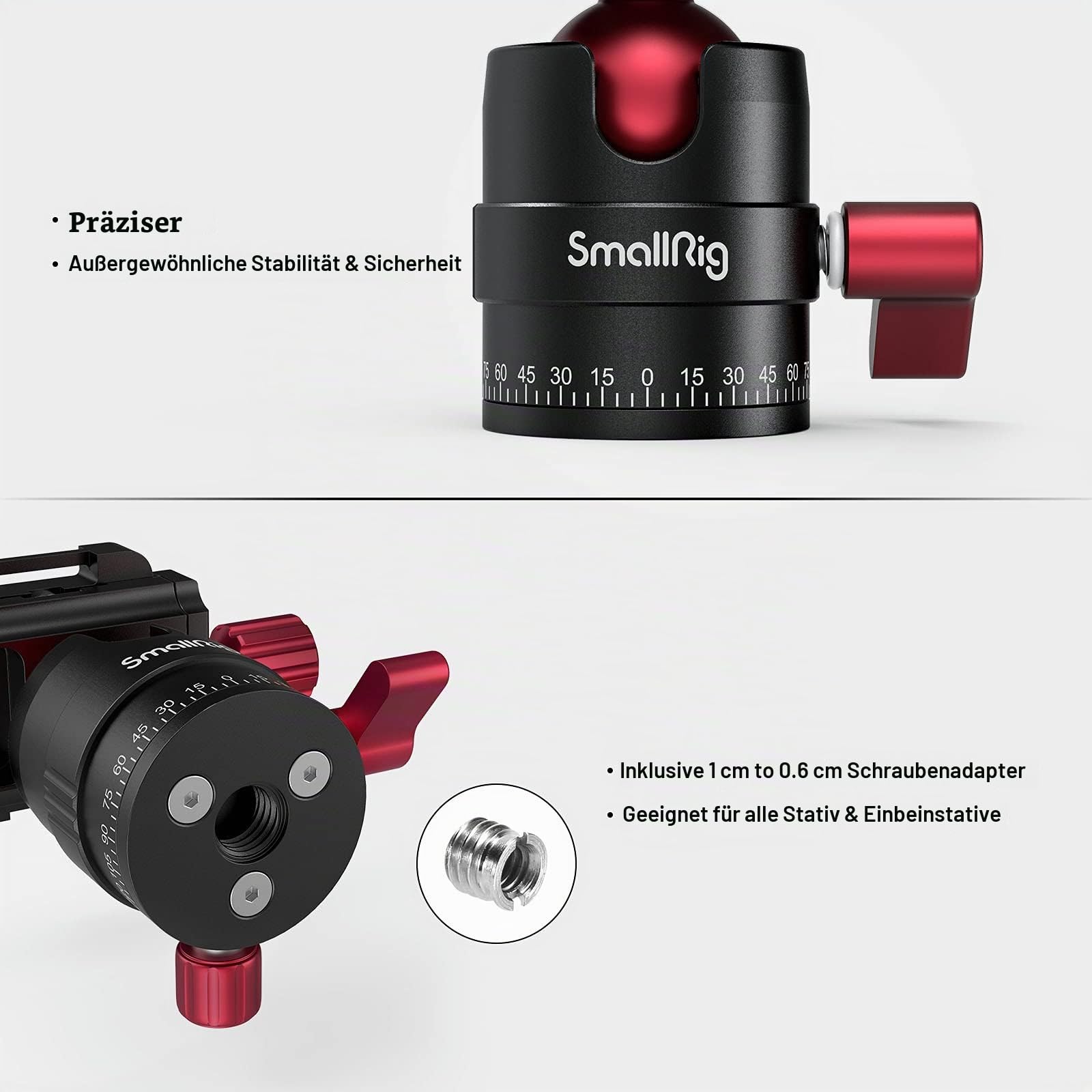 smallrig-360-mini-kugelkopf-3034-mit-arca-swiss-platte-8-kg-tragkraft image 2