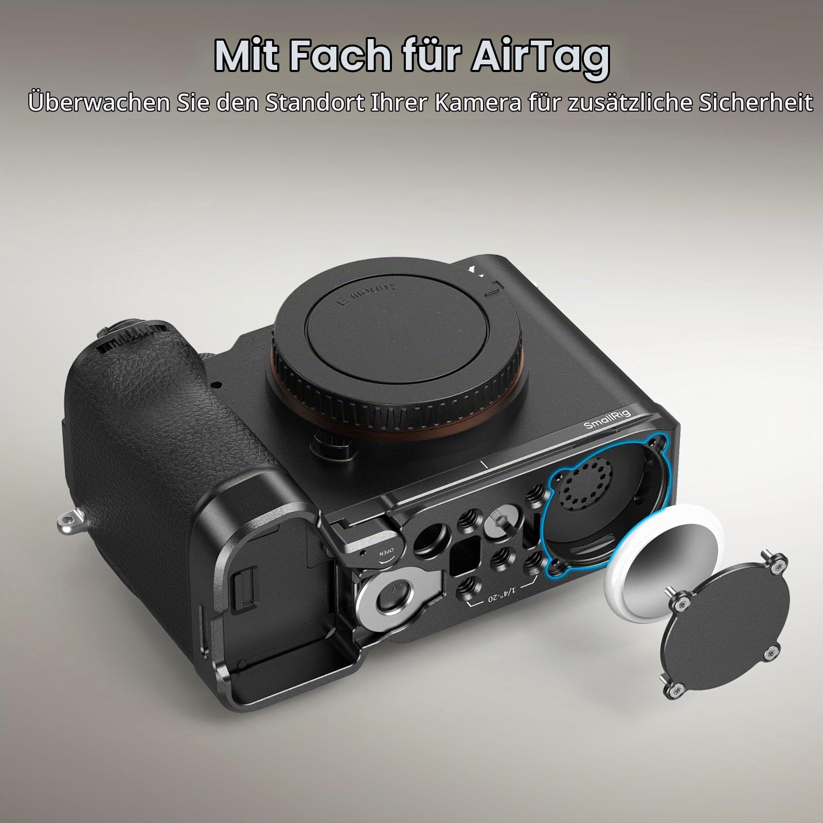 smallrig-5481-grundplatte-mit-airtag-slot-f-r-sony-alpha-7c-ii-7cr image 3