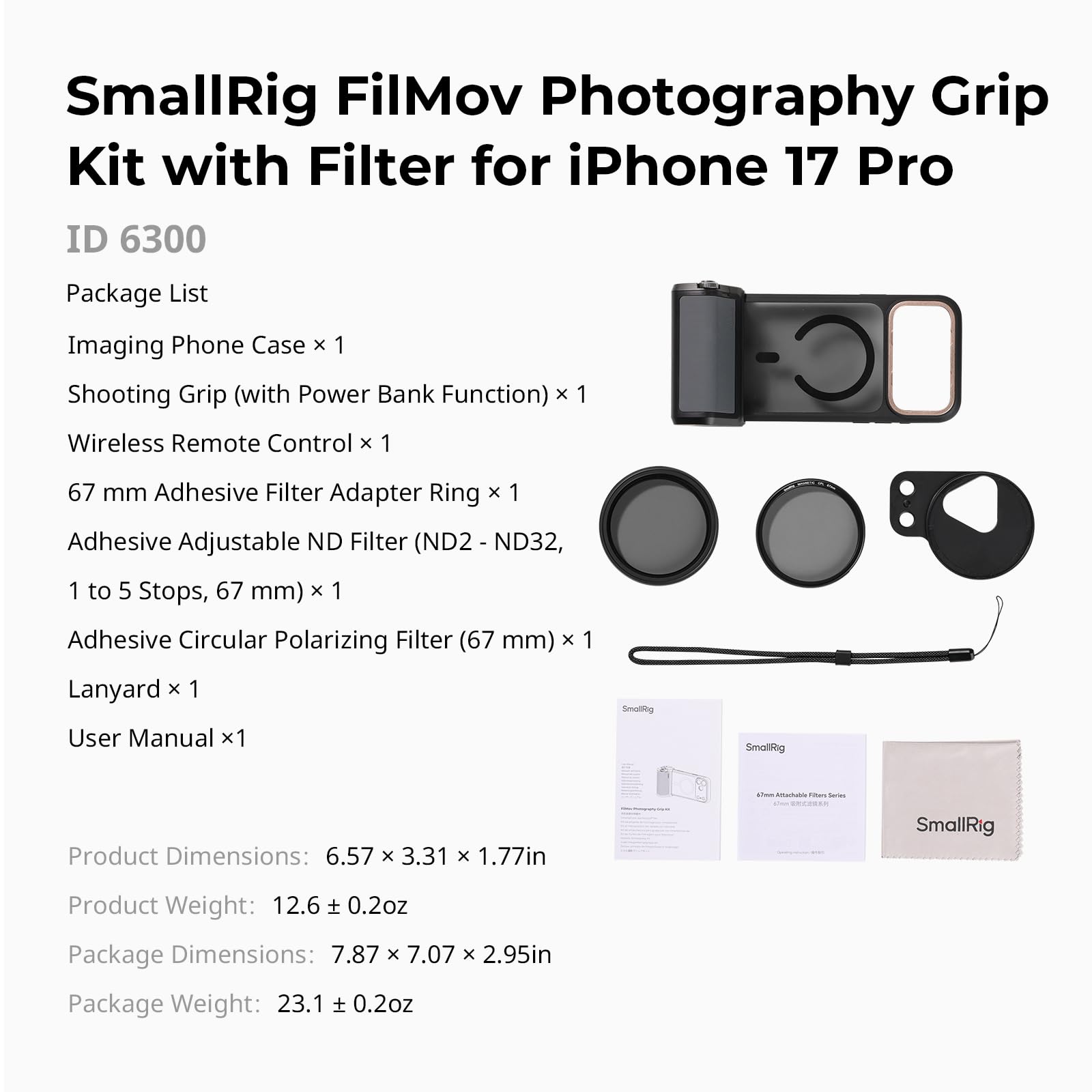 smallrig-6300-filmov-fotogriff-h-llen-set-mit-filter-f-r-iphone-17-pro-hawklock- image 8