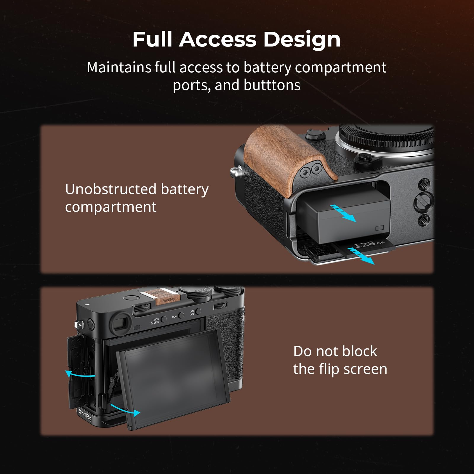 smallrig-5985-l-griff-palisander-f-r-fujifilm-x-e5-schwarz image 6