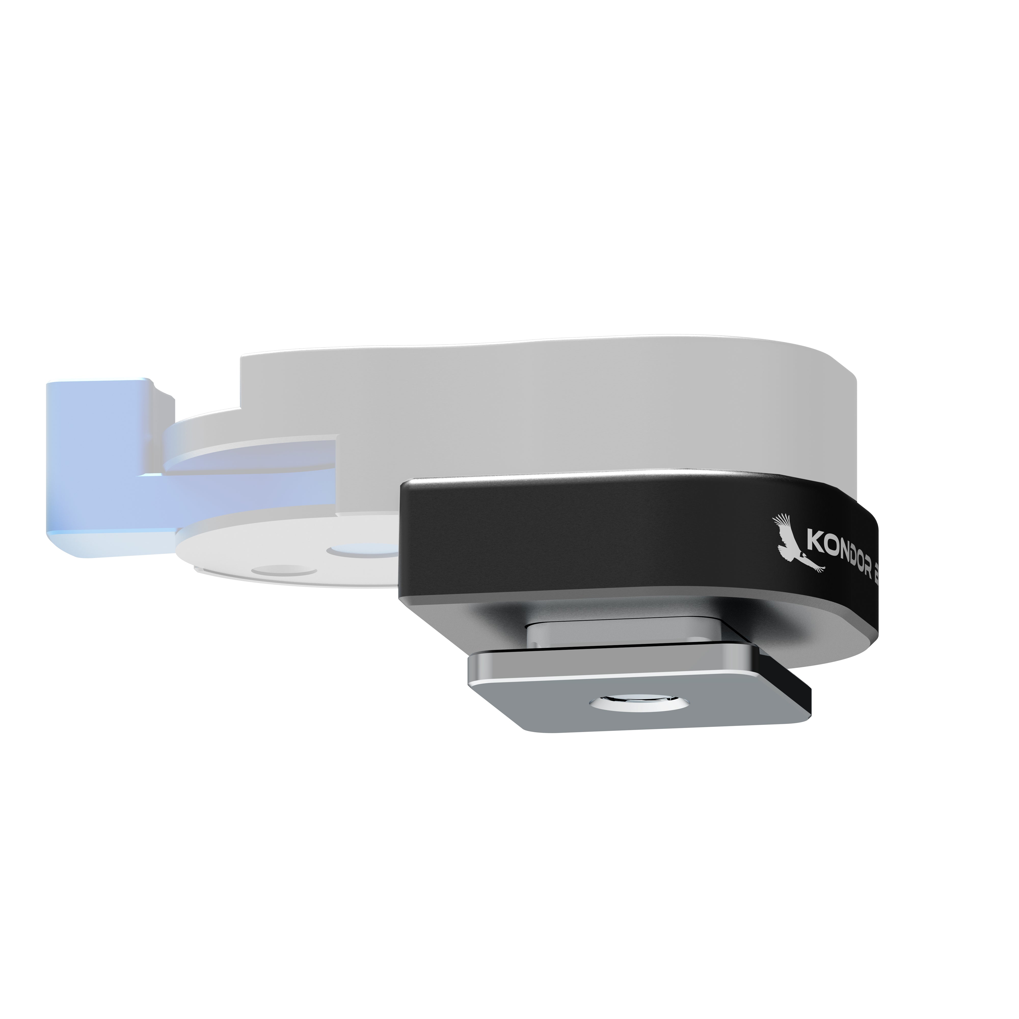 kondor-blue-cold-shoe-auf-mini-lock-qr-plate-adapter-cradle image 6