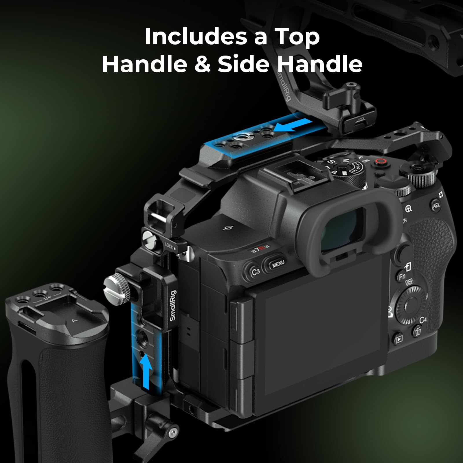 smallrig-hawklock-a7r-vi-advanced-cage-kit-6704-mit-ober-und-seitengriff image 7