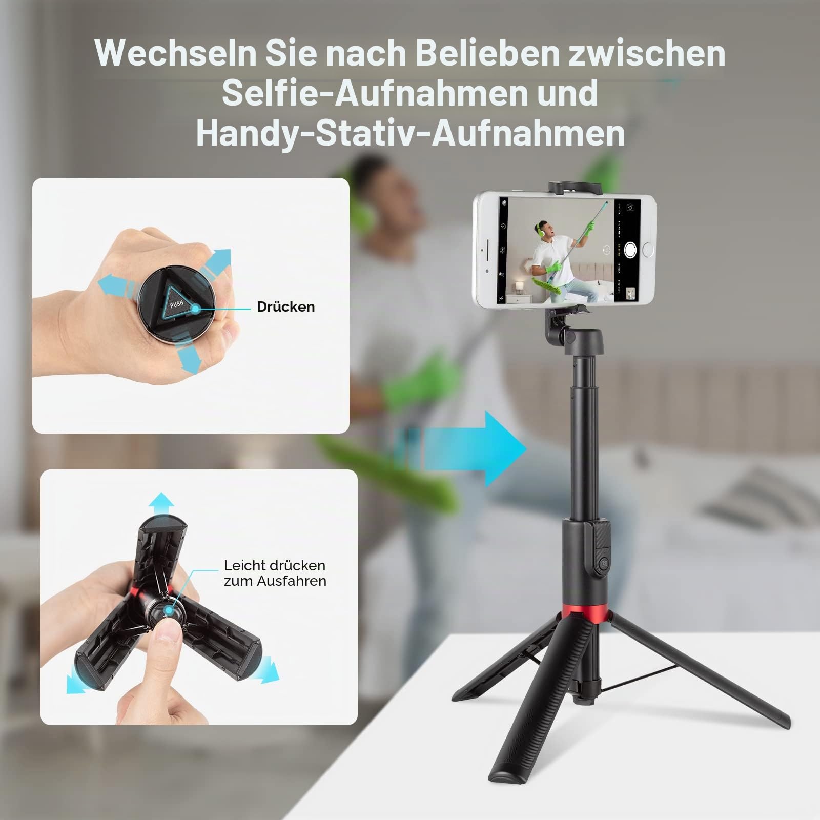 smallrig-st20-3375b-selfie-stick-stativ-130-cm-mit-bluetooth-fernbedienung-f-r-s image 3