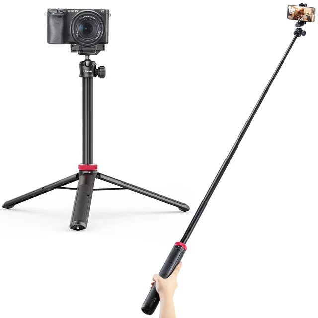 ulanzi-mt-44-2502b-ausziehbares-vlog-stativ-146-5cm-mit-handyhalter image 1