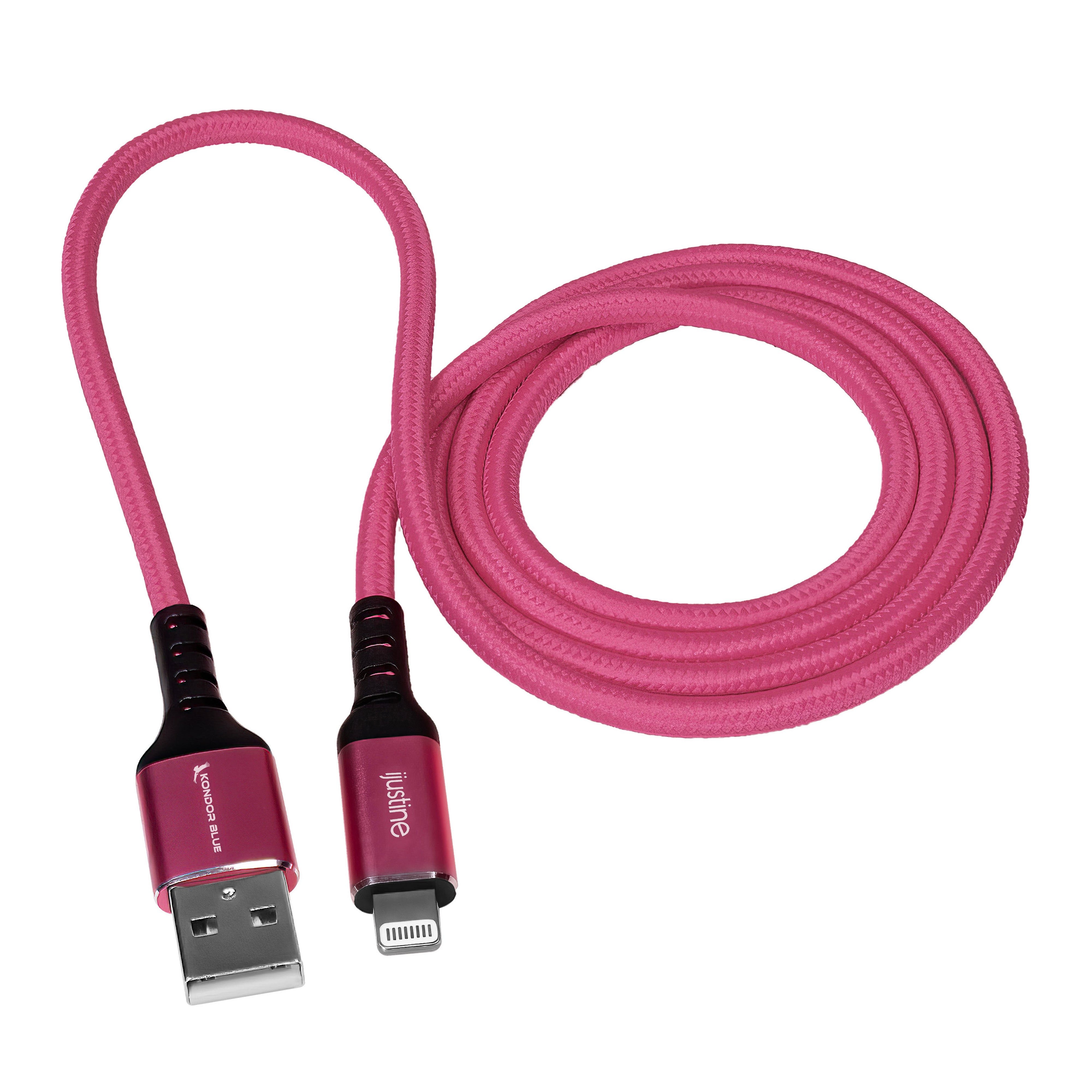 kondor-blue-ijustine-pink-lightning-kabel-1m-usb-c-usb-a-laden-sync image 3