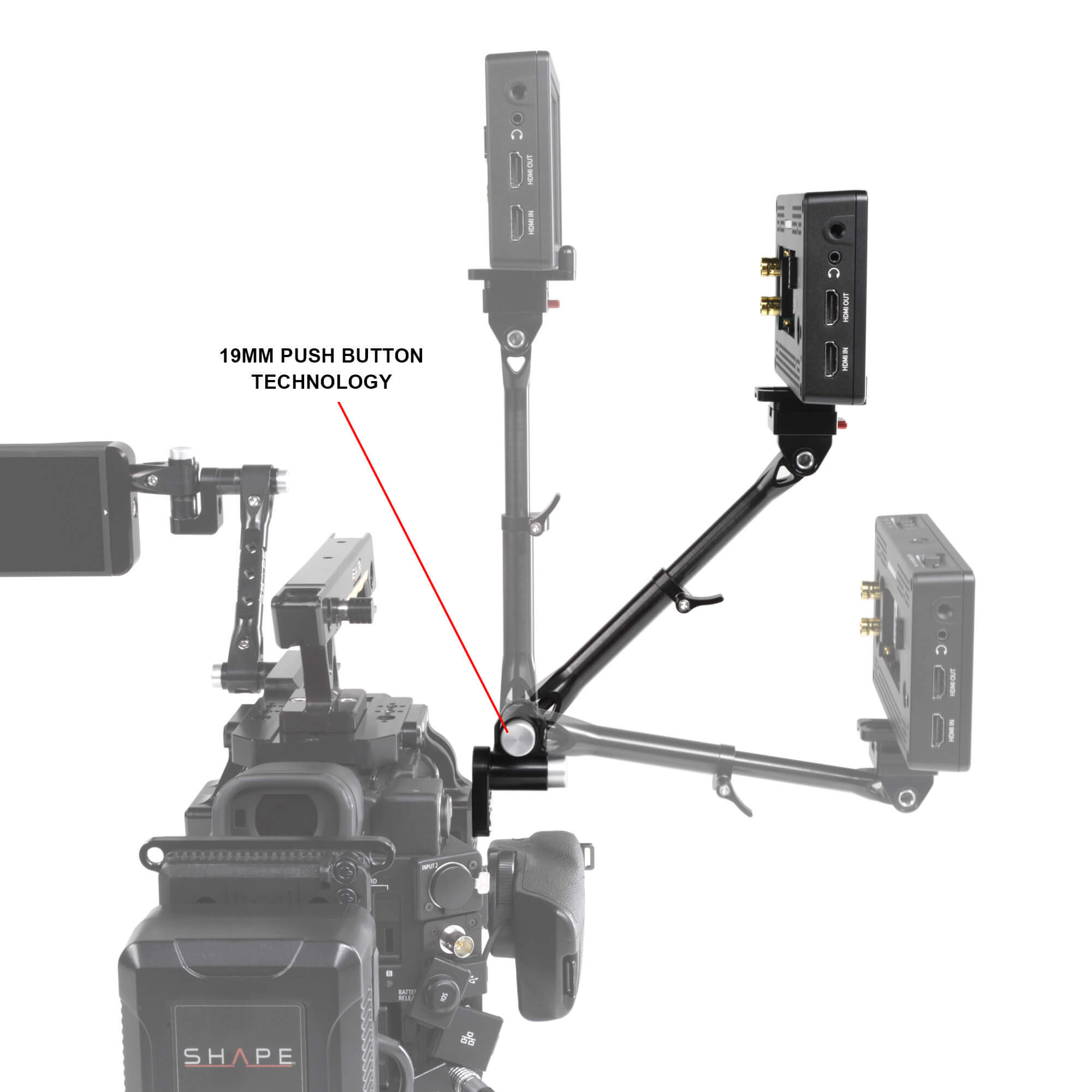 shape-teleskop-push-button-magic-arm-mit-mini-quick-release-plate-bis-5-lbs image 3