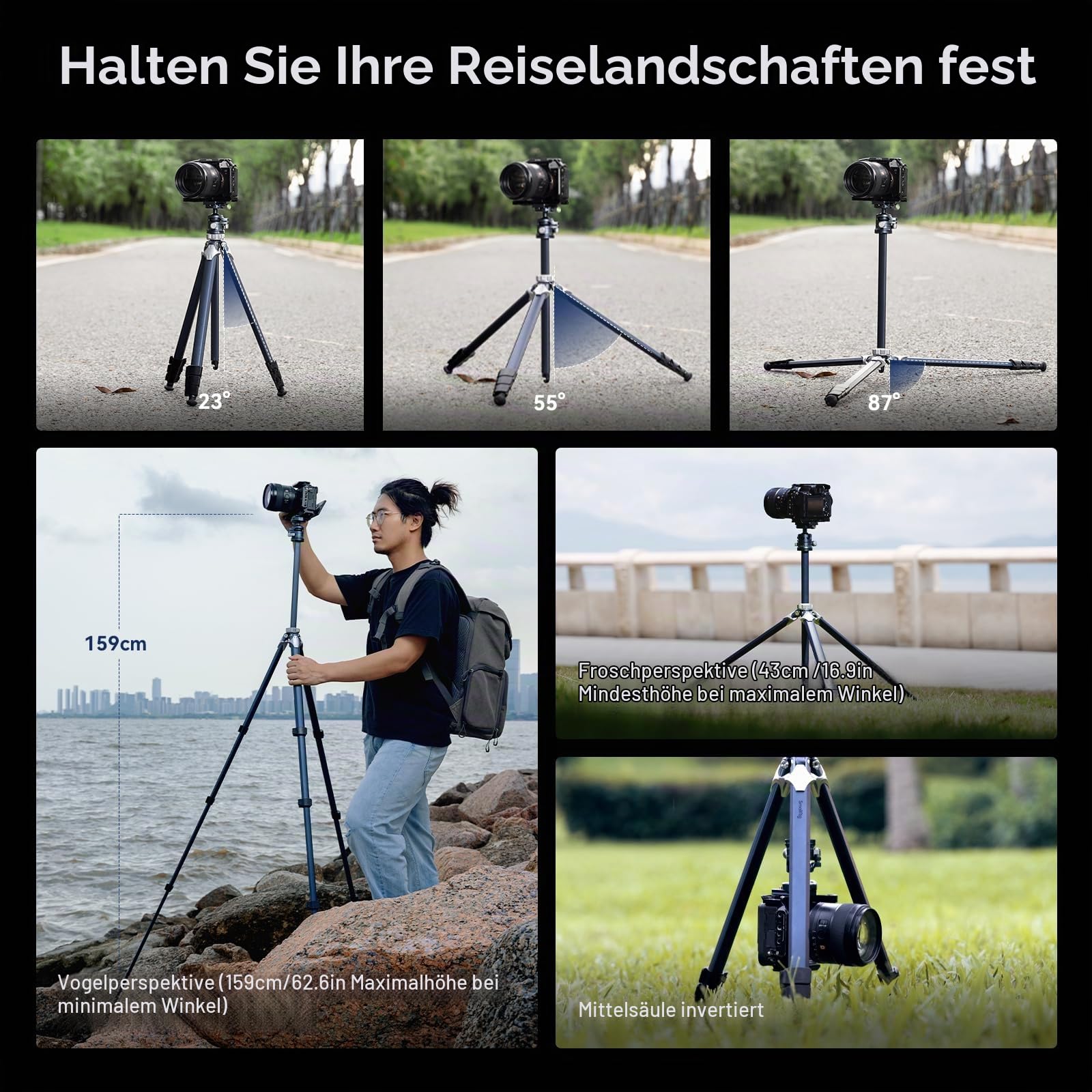 smallrig-ap-02-4222b-lightweight-travel-tripod-kamerastativ-159-cm-8-kg-traglast image 8