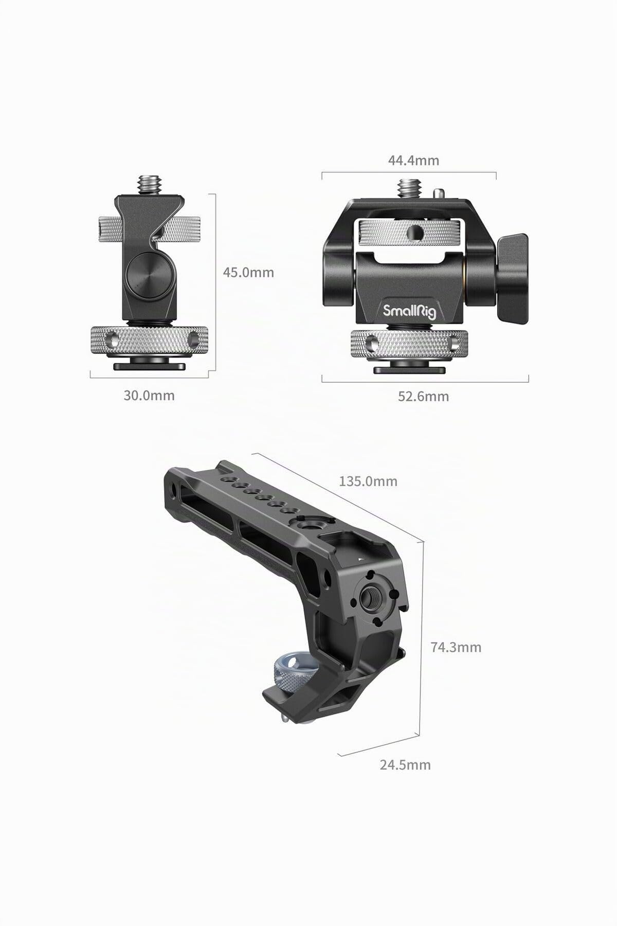 smallrig-5322-top-handle-3765-mit-monitorhalterung-2905b-cold-shoe-kit image 3