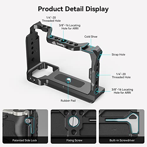 smallrig-3081b-vollk-fig-cage-f-r-sony-a7c-mit-arca-platte-und-cold-shoe image 8