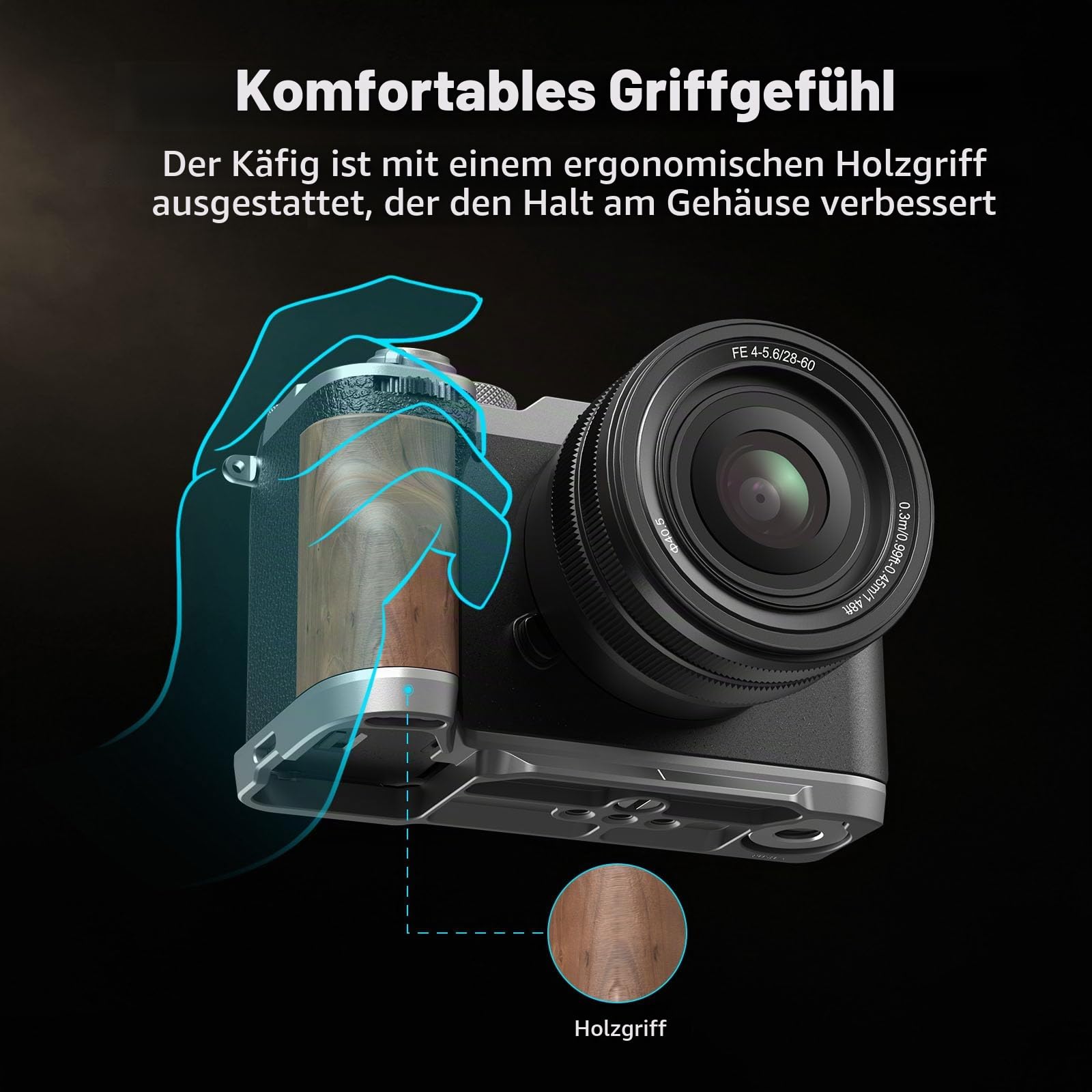 smallrig-4796b-l-griff-mit-holz-und-arca-platte-f-r-sony-a7c-ii-a7cr image 2