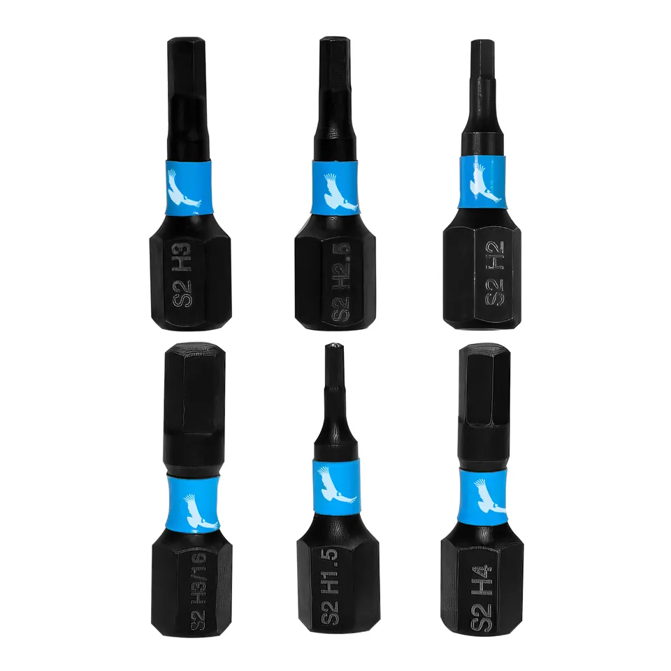 kondor-blue-25mm-hex-bit-pack-6-teilig-sechskant-bits image 1