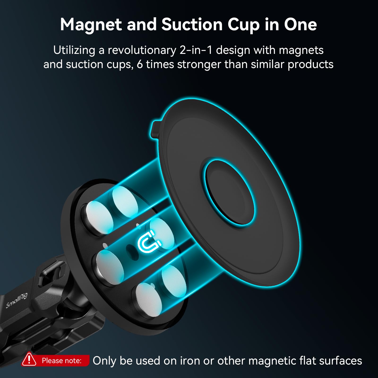 smallrig-4466-2-in-1-magnet-saugnapfhalterung-f-r-action-kameras image 2