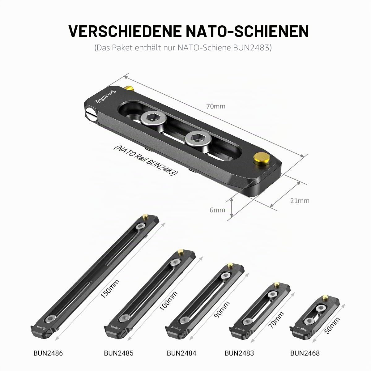 smallrig-bun2483b-low-profile-nato-rail-70mm image 5