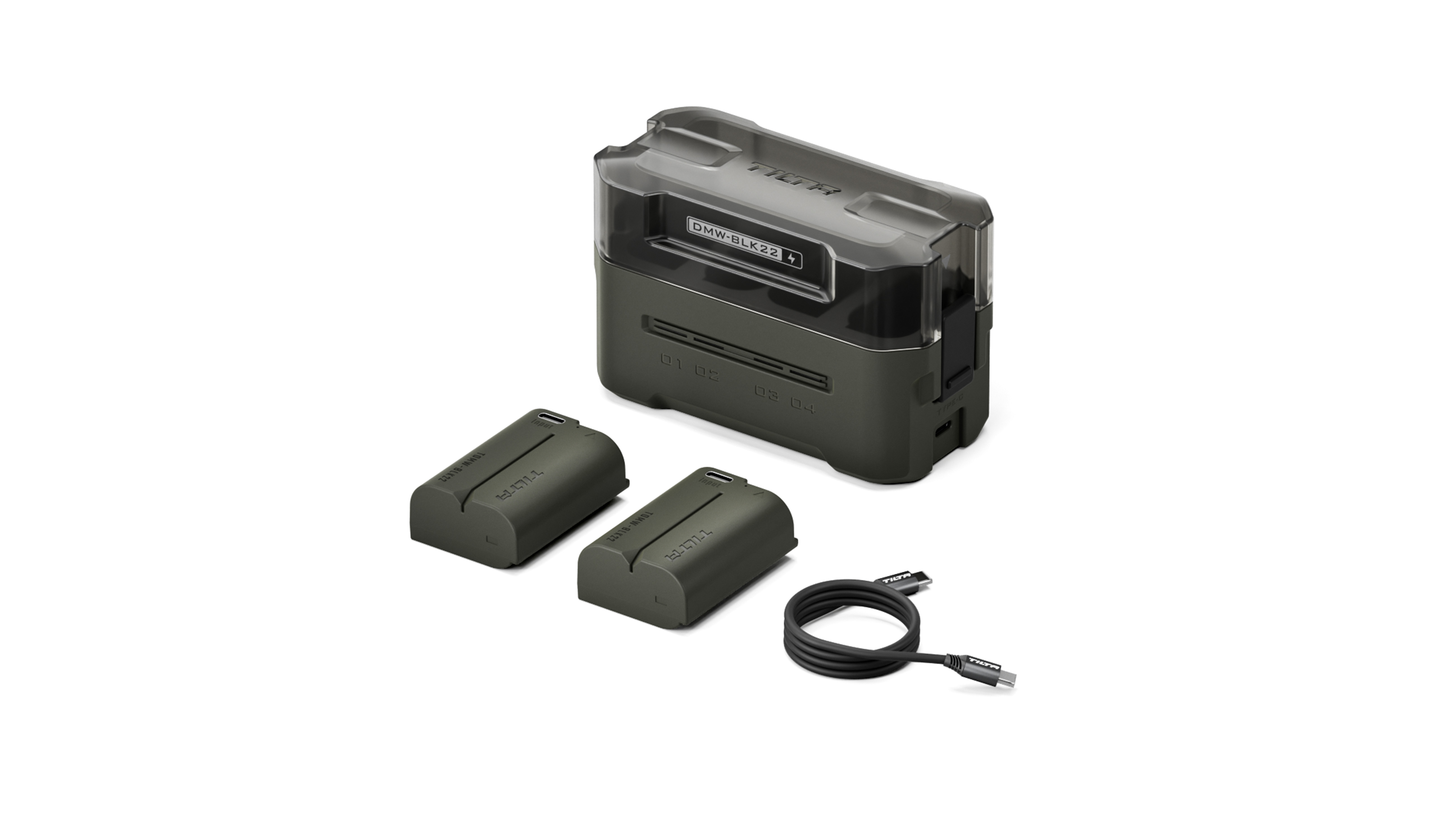 tilta-dmw-blk22-ladestation-batterie-kit-mit-2-akkus-gr-n image 1
