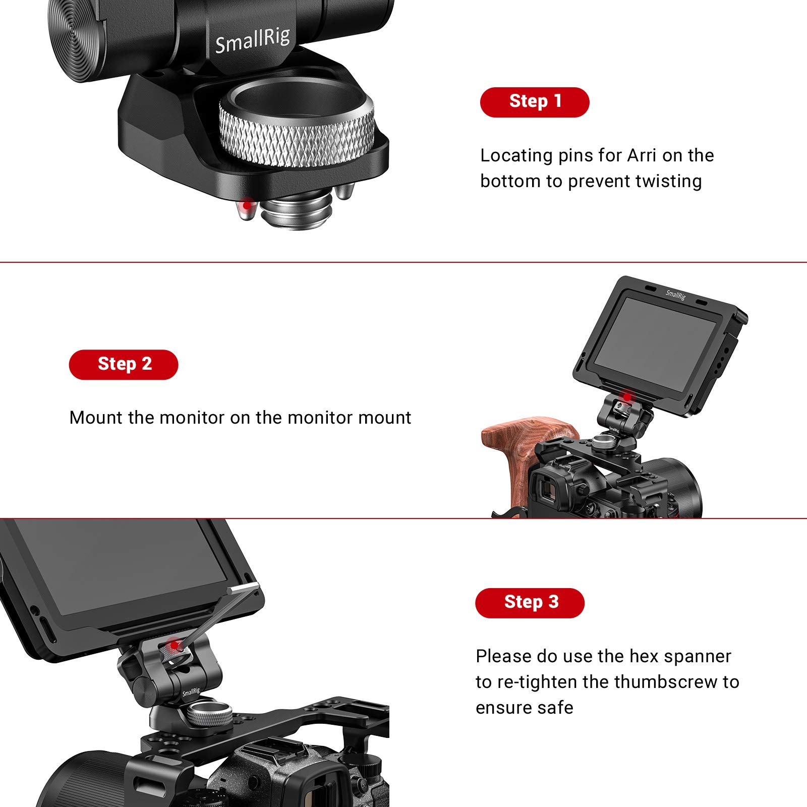 smallrig-2348-cf-monitorhalterung-schwenken-neigen-mit-3-8-positionierstiften image 5
