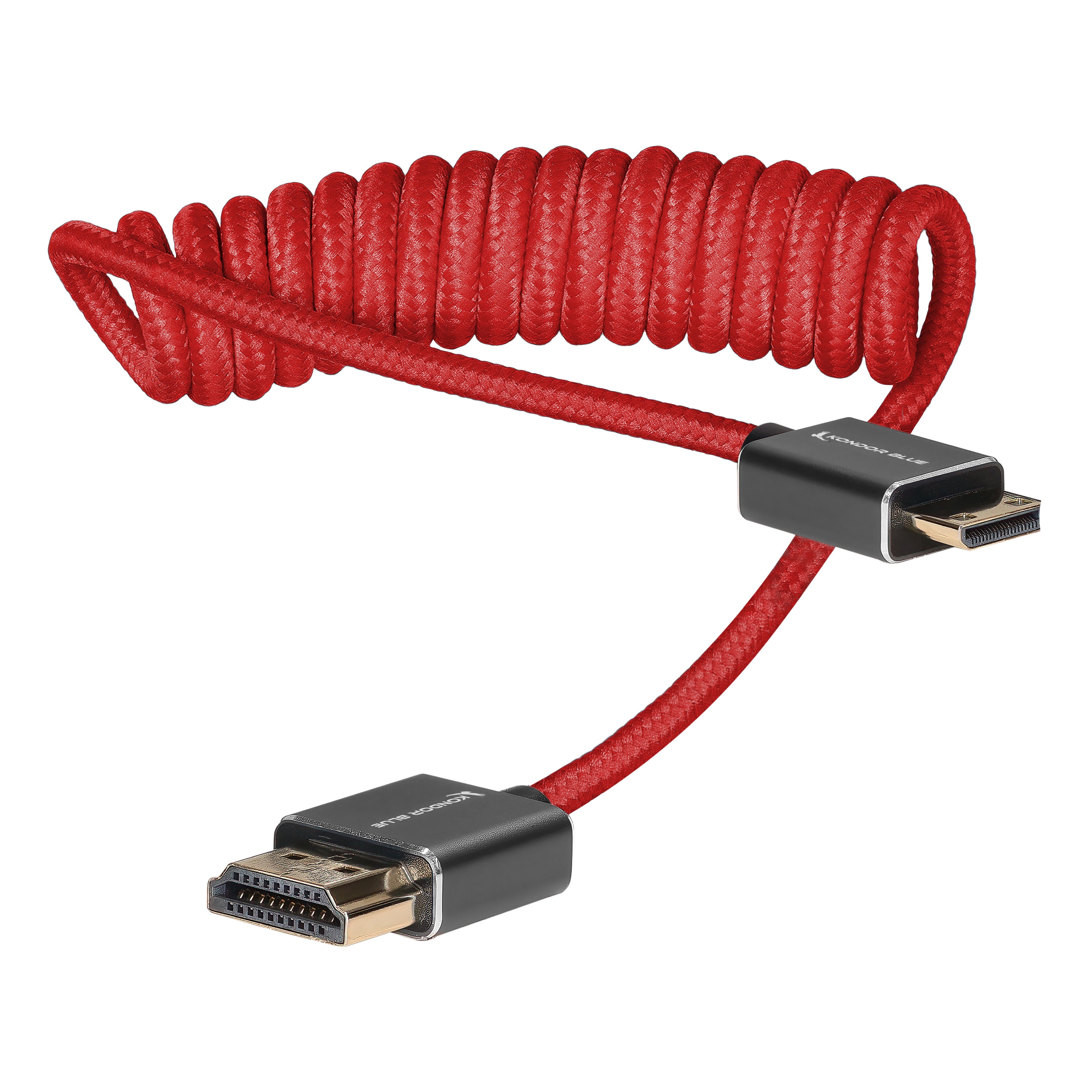 kondor-blue-mini-hdmi-auf-hdmi-kabel-12-24-spiralkabel-geflochten image 7
