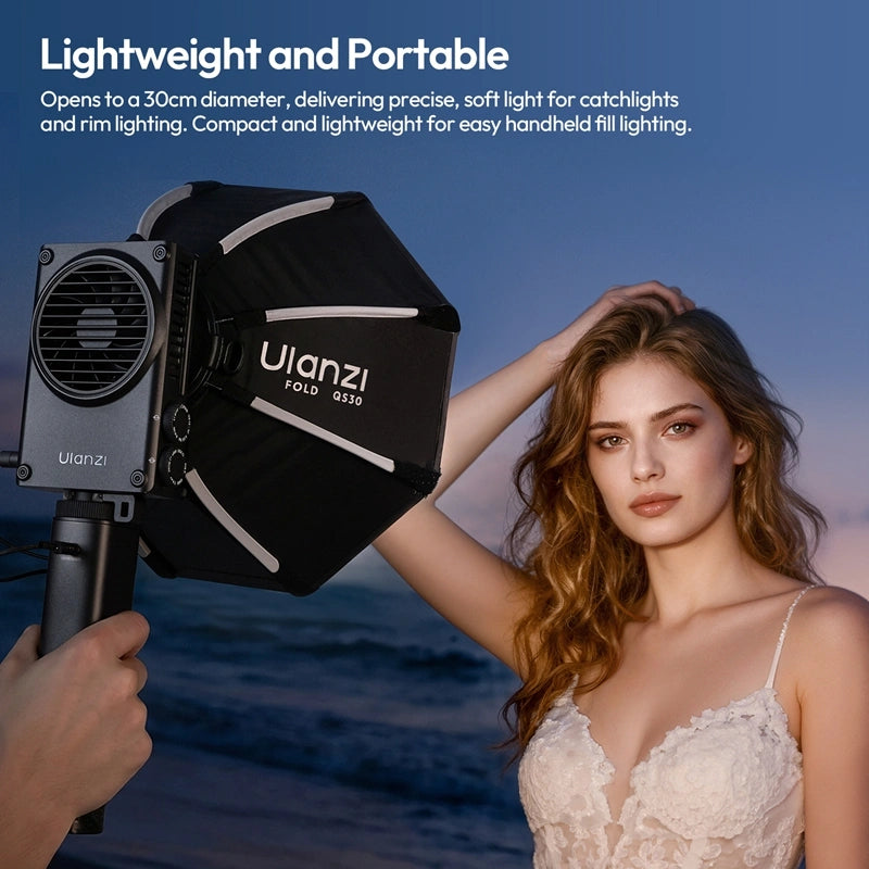 ulanzi-qs30-oktagonale-softbox-30-cm-mini-bowens-mit-wabe image 2