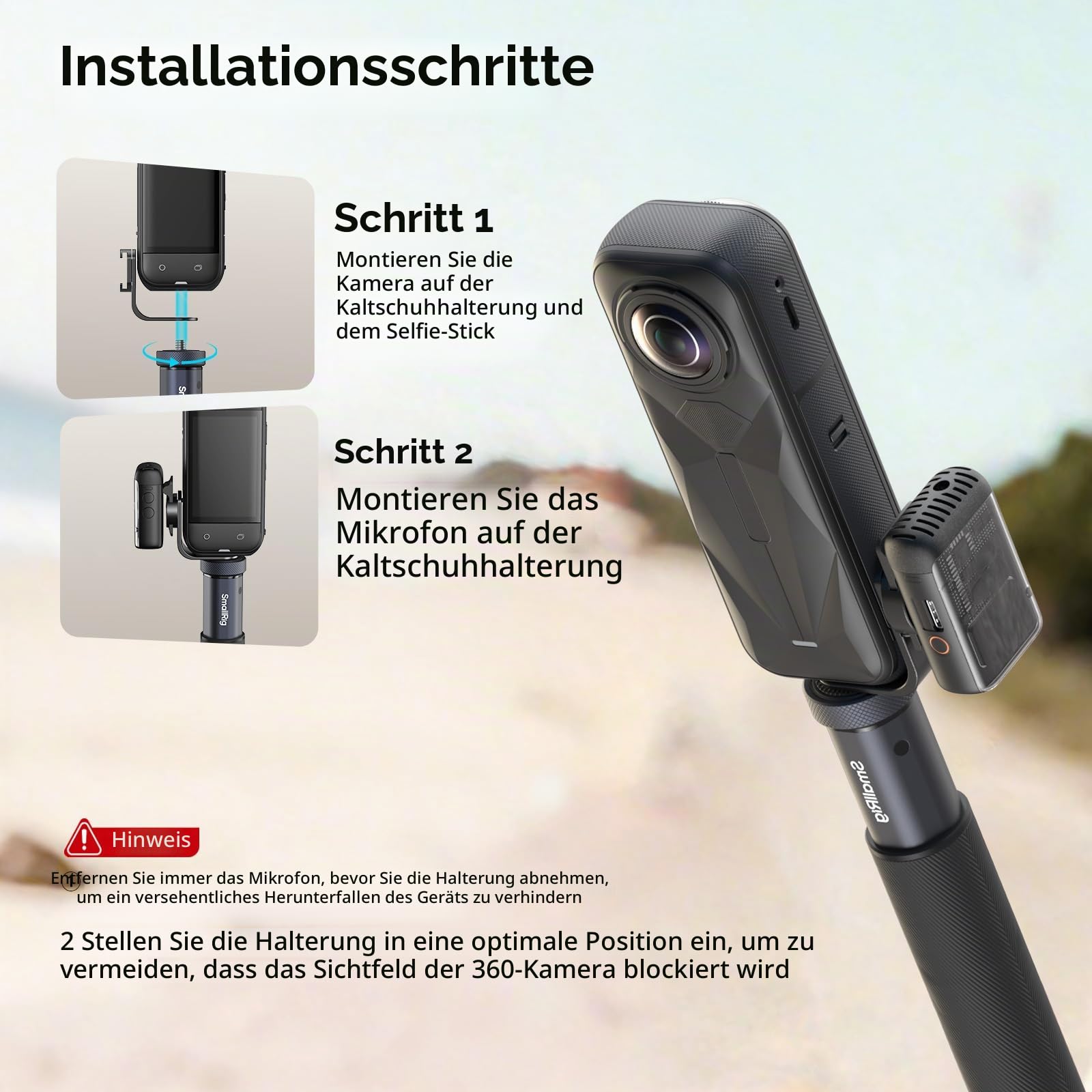 smallrig-5825-cold-shoe-halterung-360-f-r-insta360-x5-x4-und-dji-mic-3 image 7