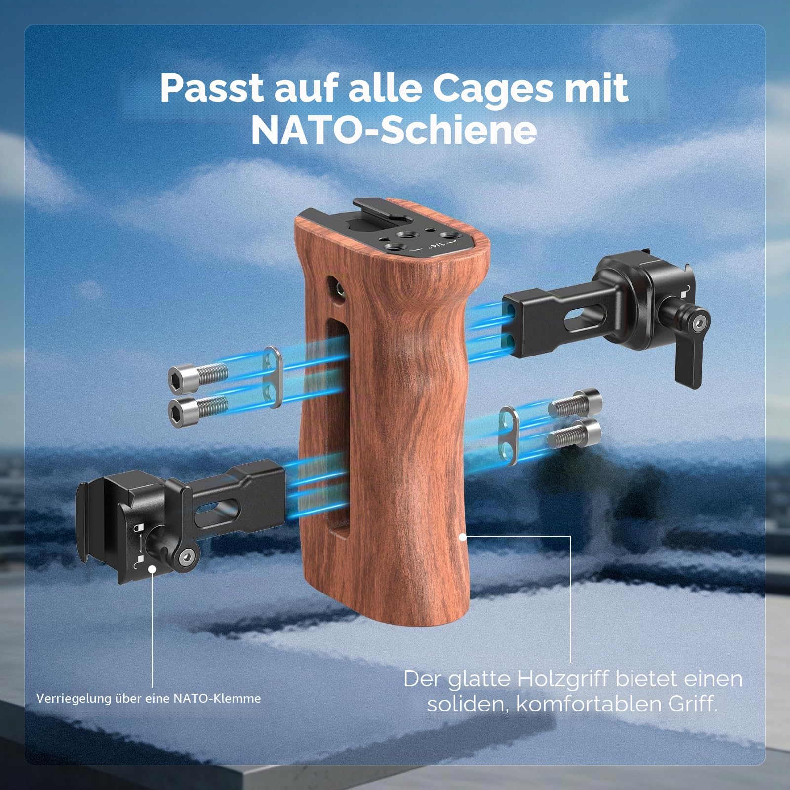 smallrig-2187c-seitengriff-side-handle-holzgriff-mit-nato-klemme image 4