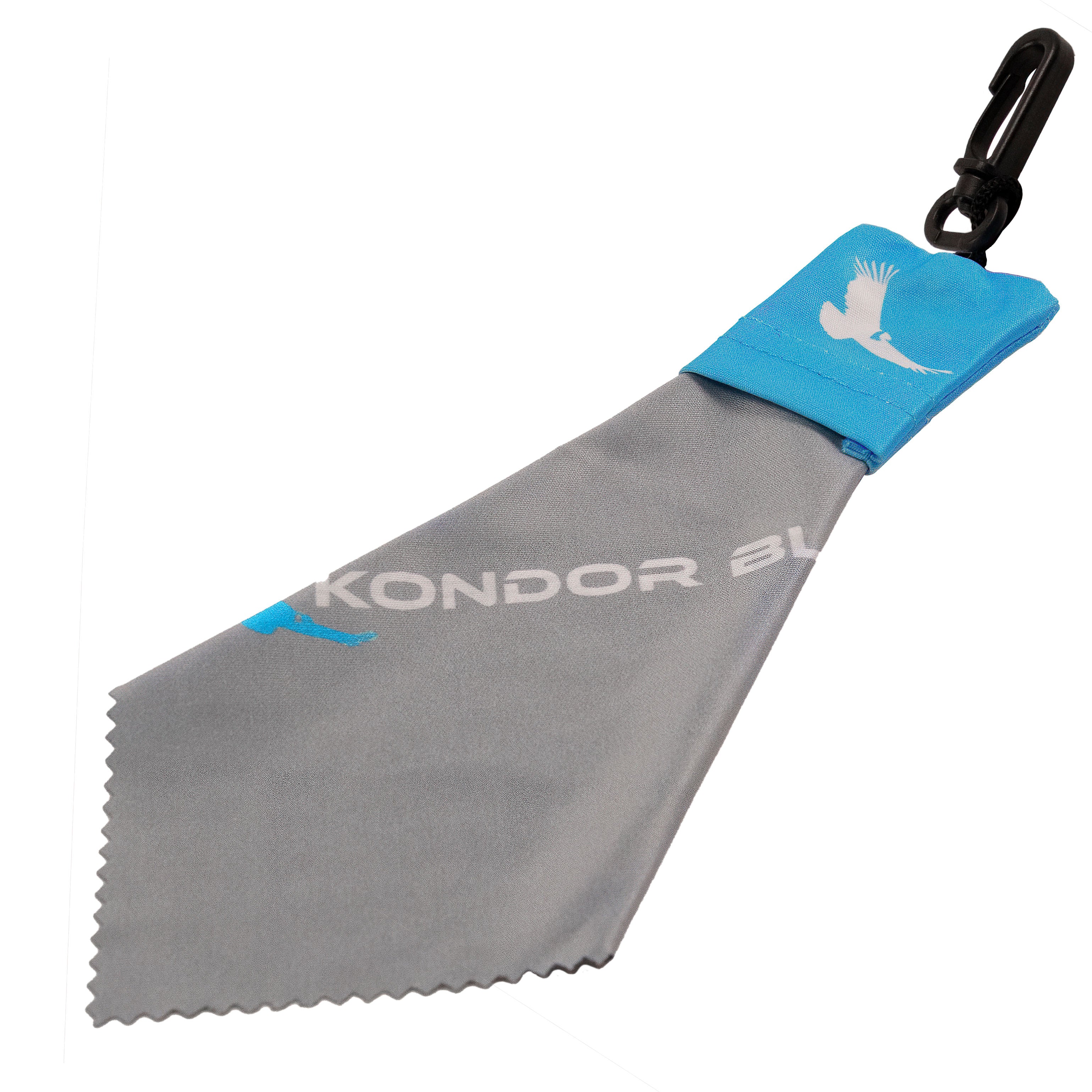 kondor-blue-mikrofaser-linsen-reinigungstuch-mit-etui-und-clip image 2