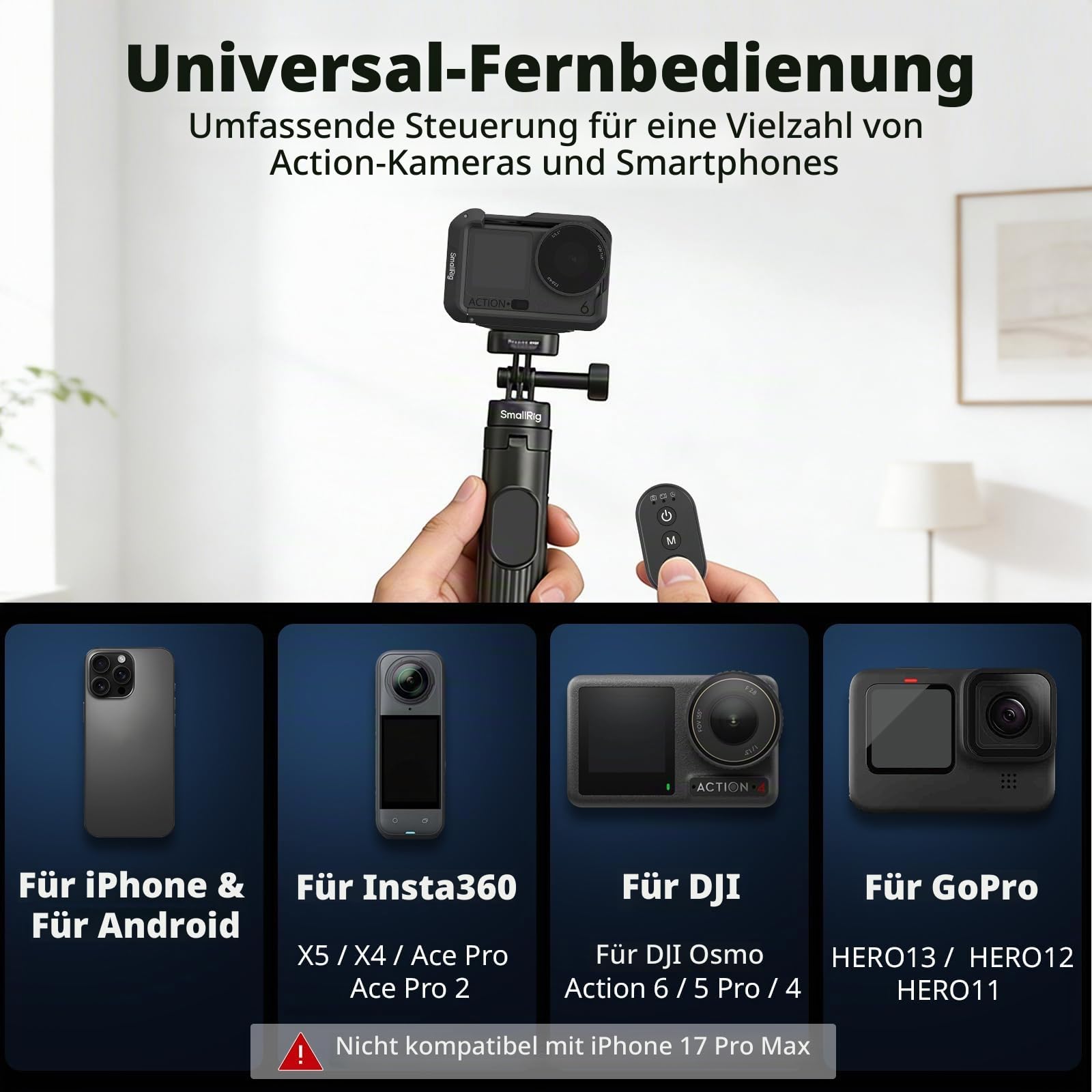 smallrig-5464-selfie-stick-stativ-150-cm-mit-fernbedienung image 7