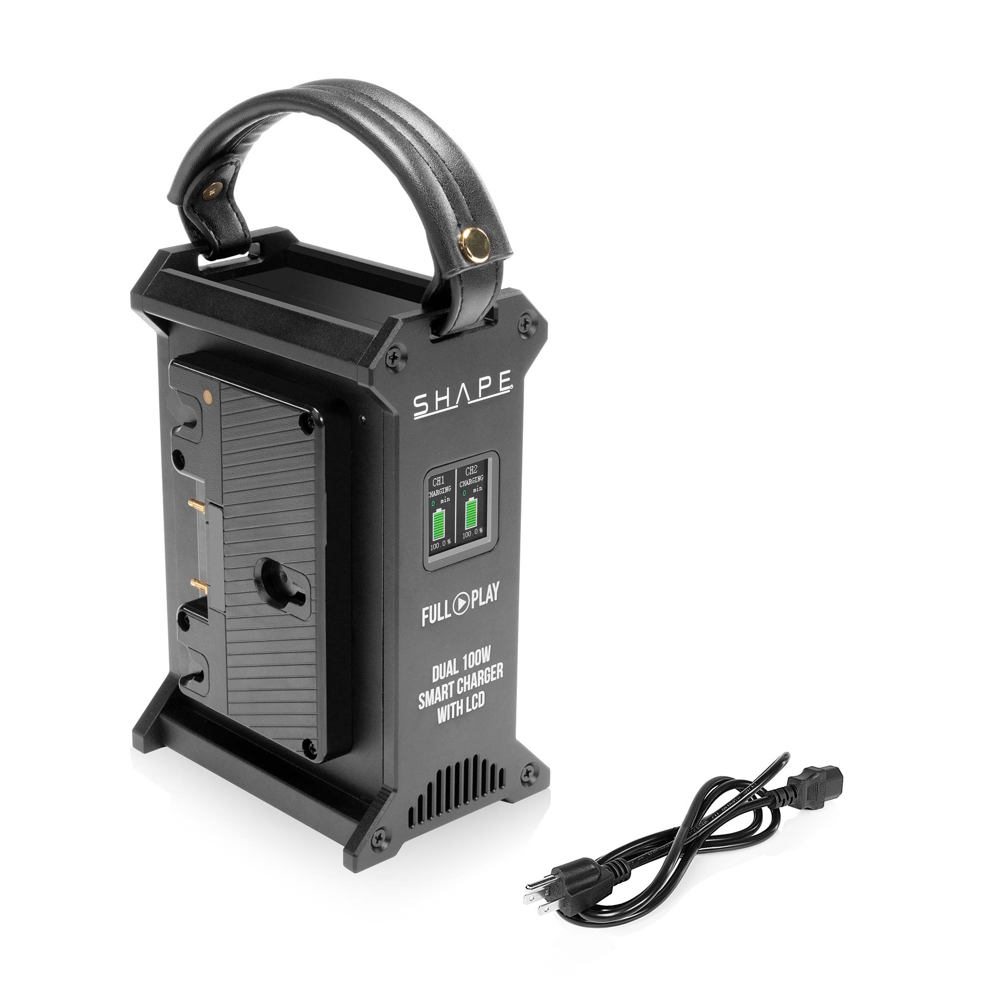 shape-full-play-dual-schnellladeger-t-100-w-gold-mount-mit-lcd-display image 1