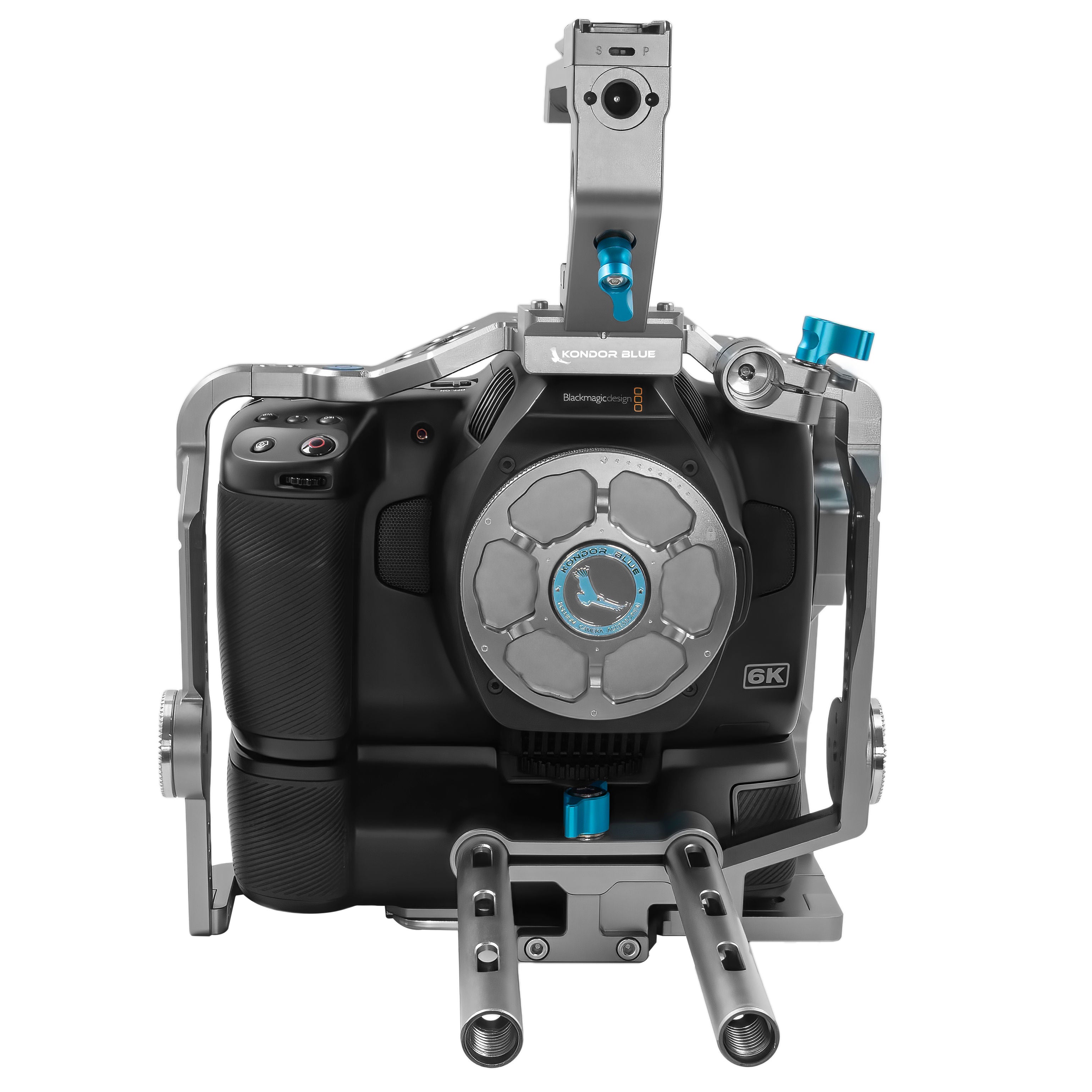 kondor-blue-bmpcc-6k-pro-6k-g2-cage-mit-battery-grip image 7
