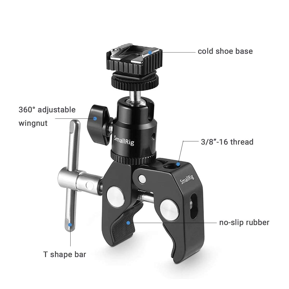 smallrig-universal-klemme-1125-mit-blitzschuh-f-r-monitor-und-licht image 4