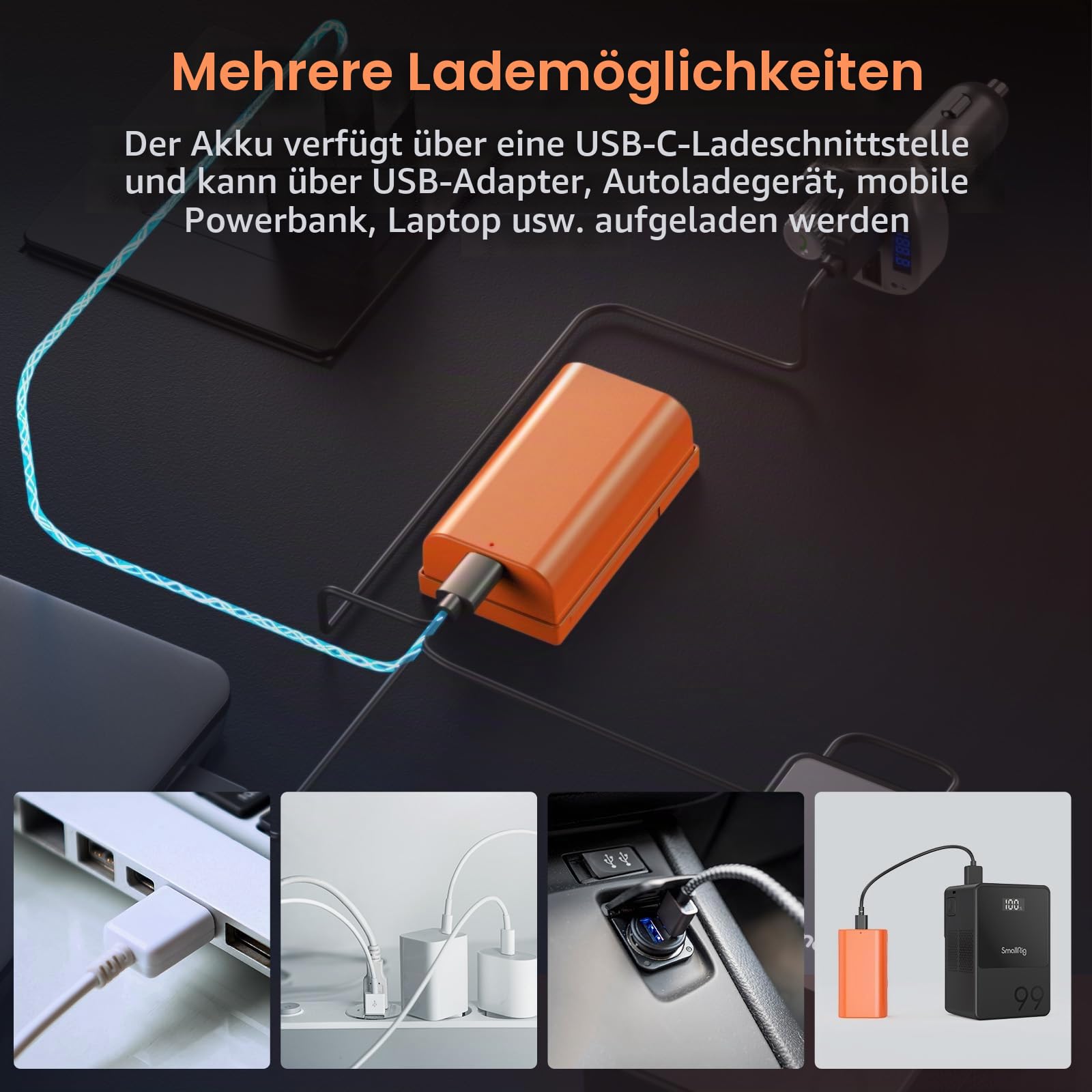 smallrig-4971-np-f550-usb-c-kamera-akku-3500mah-f-r-sony-np-f-orange image 5