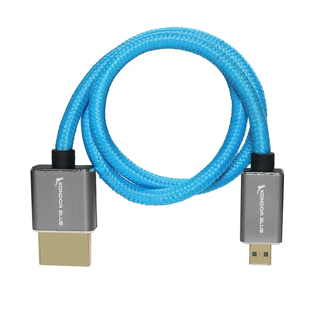 kondor-blue-micro-hdmi-auf-hdmi-kabel-16-straight-geflochten-4k60 image 1