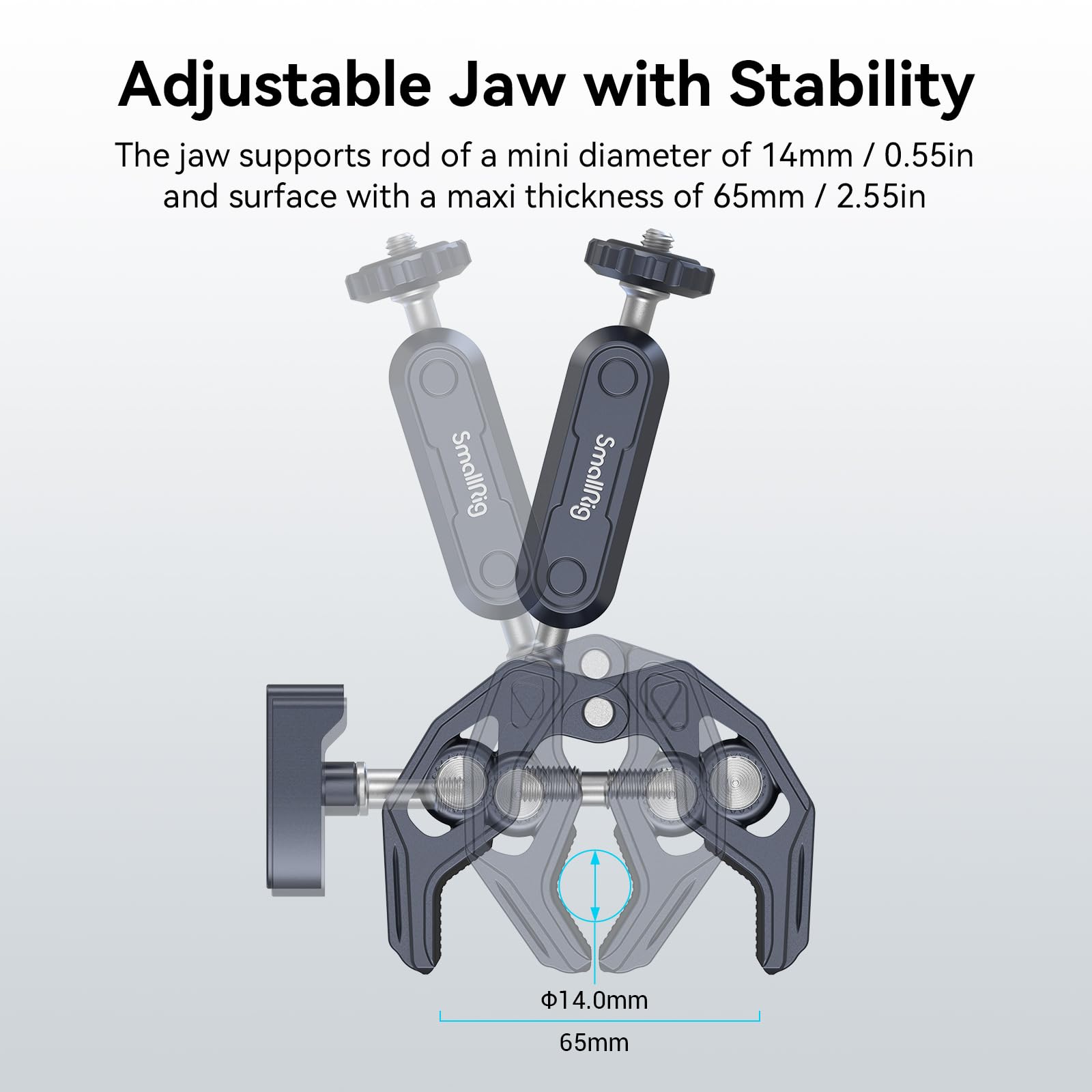 smallrig-super-clamp-mit-ballhead-magic-arm-und-action-adapter image 2