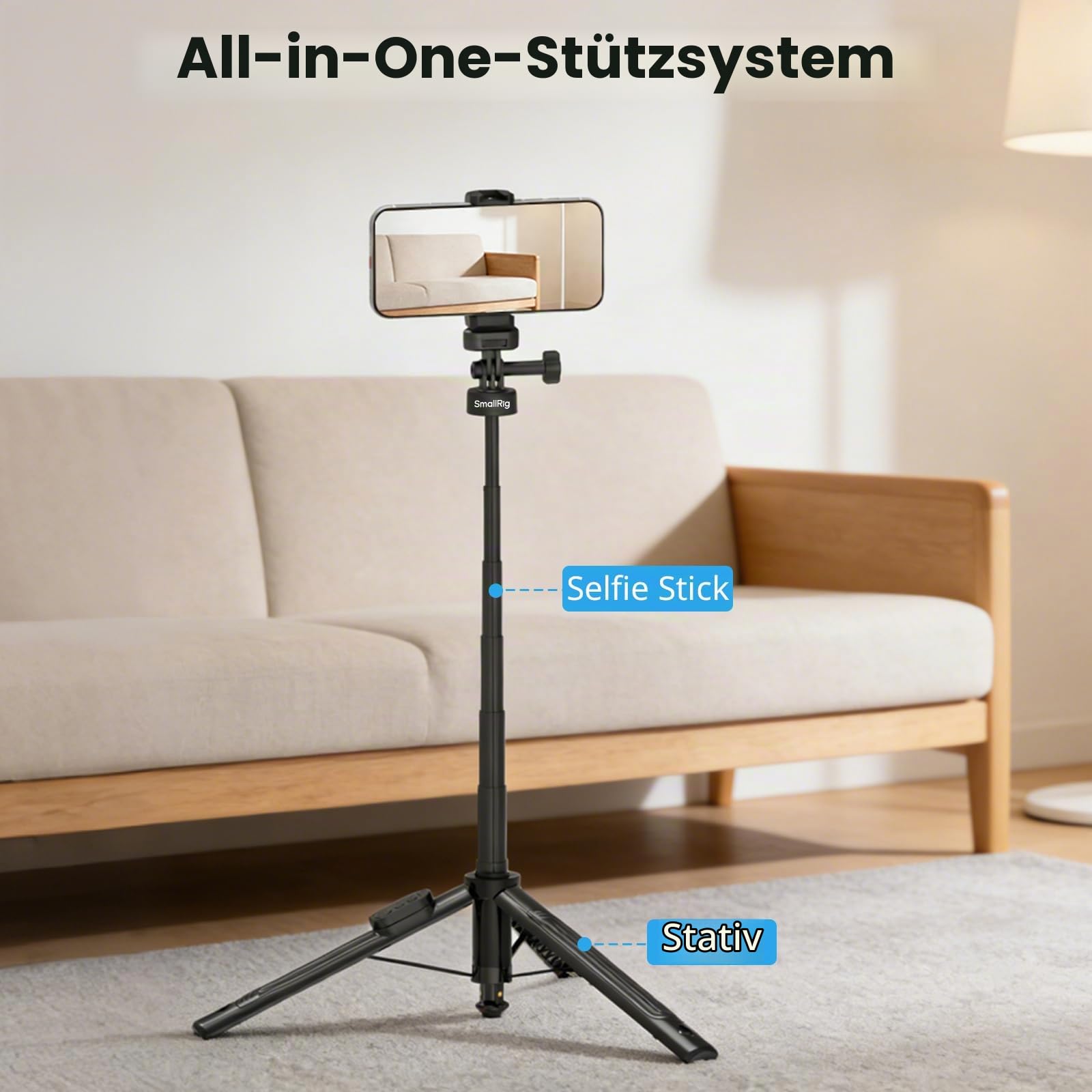 smallrig-5464-selfie-stick-stativ-150-cm-mit-fernbedienung image 4