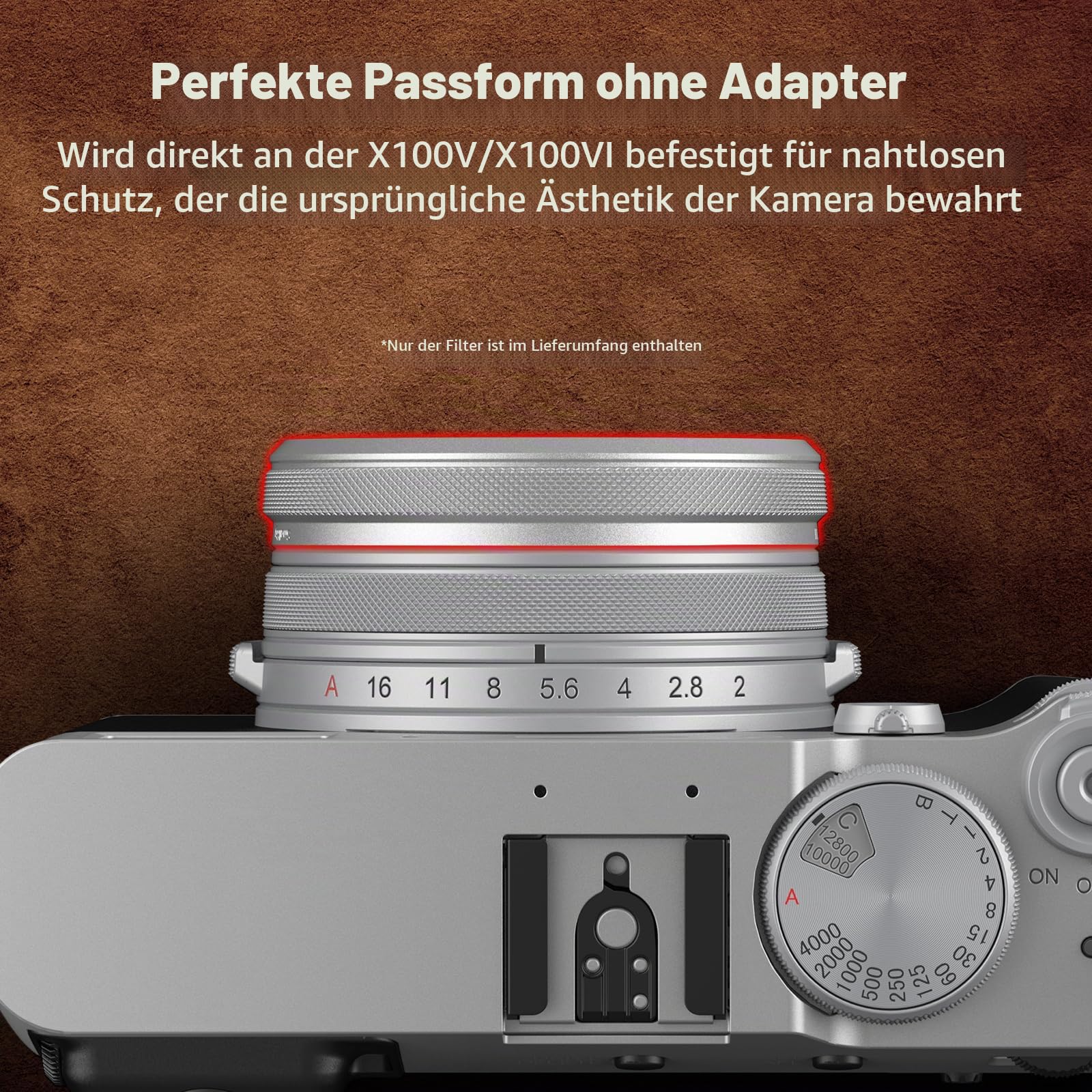 smallrig-5853-uv-filter-silber-f-r-fujifilm-x100vi-x100v-mit-99-transmission image 2