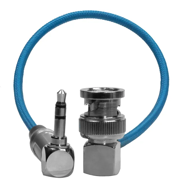 kondor-blue-10-bnc-auf-3-5mm-timecode-kabel-gewinkelt-audiokabel image 1